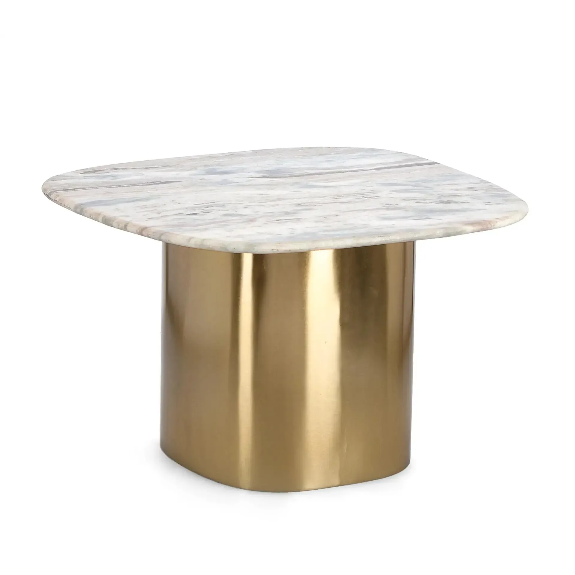 Stolik kawowy CADMUS Bizzotto złoty marmurowy 60x56x38