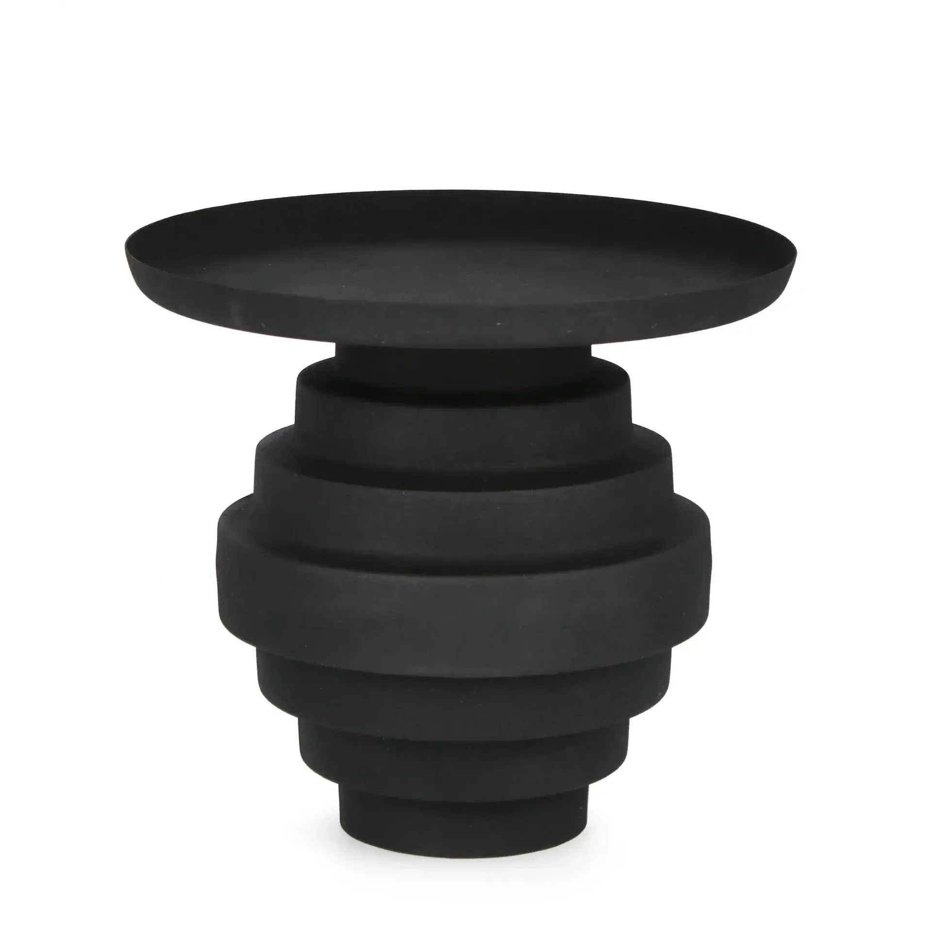 Stolik kawowy AMBA Bizzotto czarny stal matowa z efektem szorstkości Ø40x35