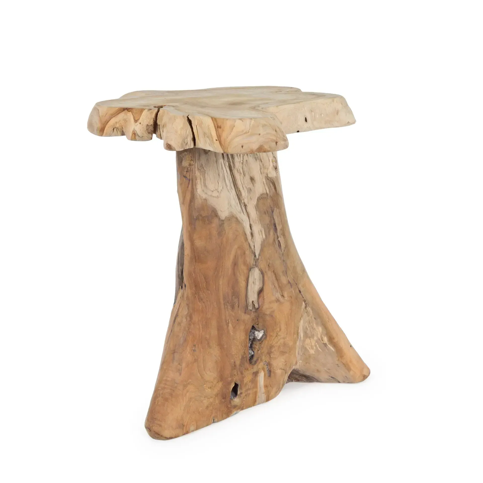 Stolik kawowy KAVIR Bizzotto naturalny drewniany 40x40x50