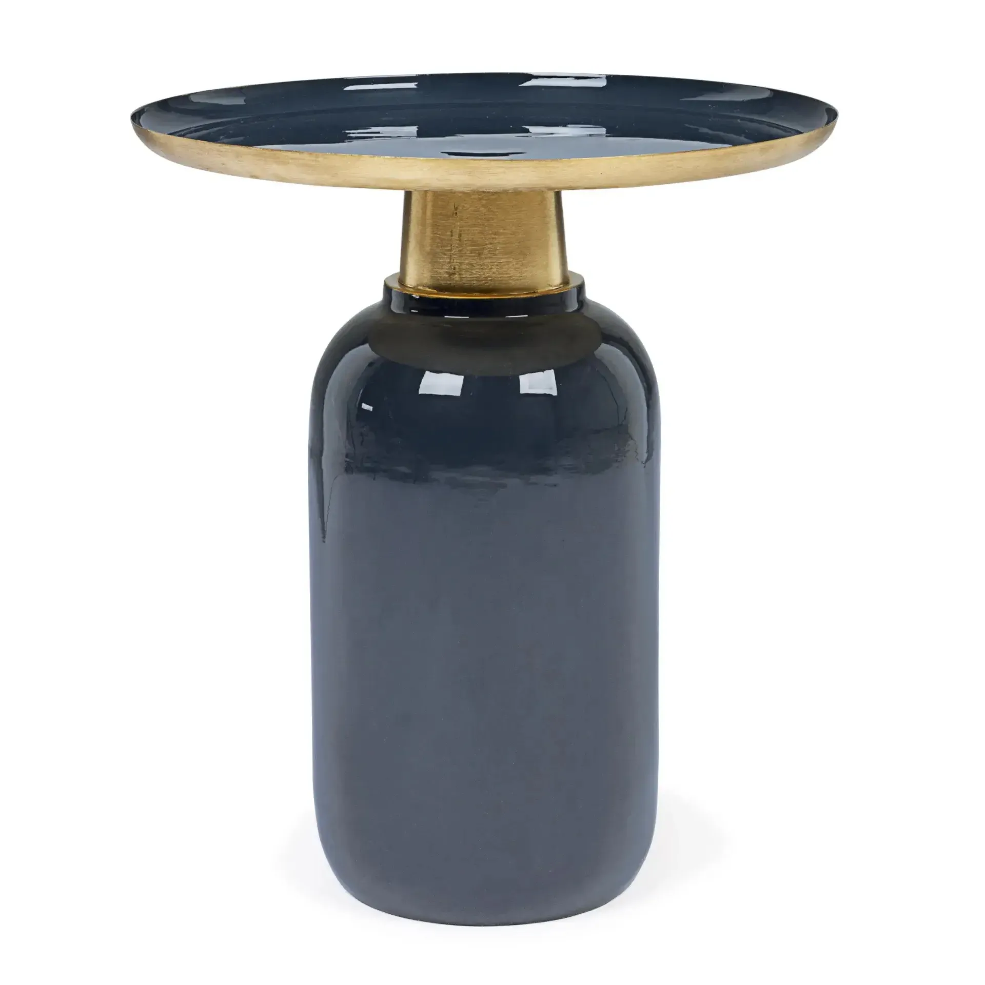 Stolik kawowy NALIMA Bizzotto niebieski stalowy Ø40.5x45.5