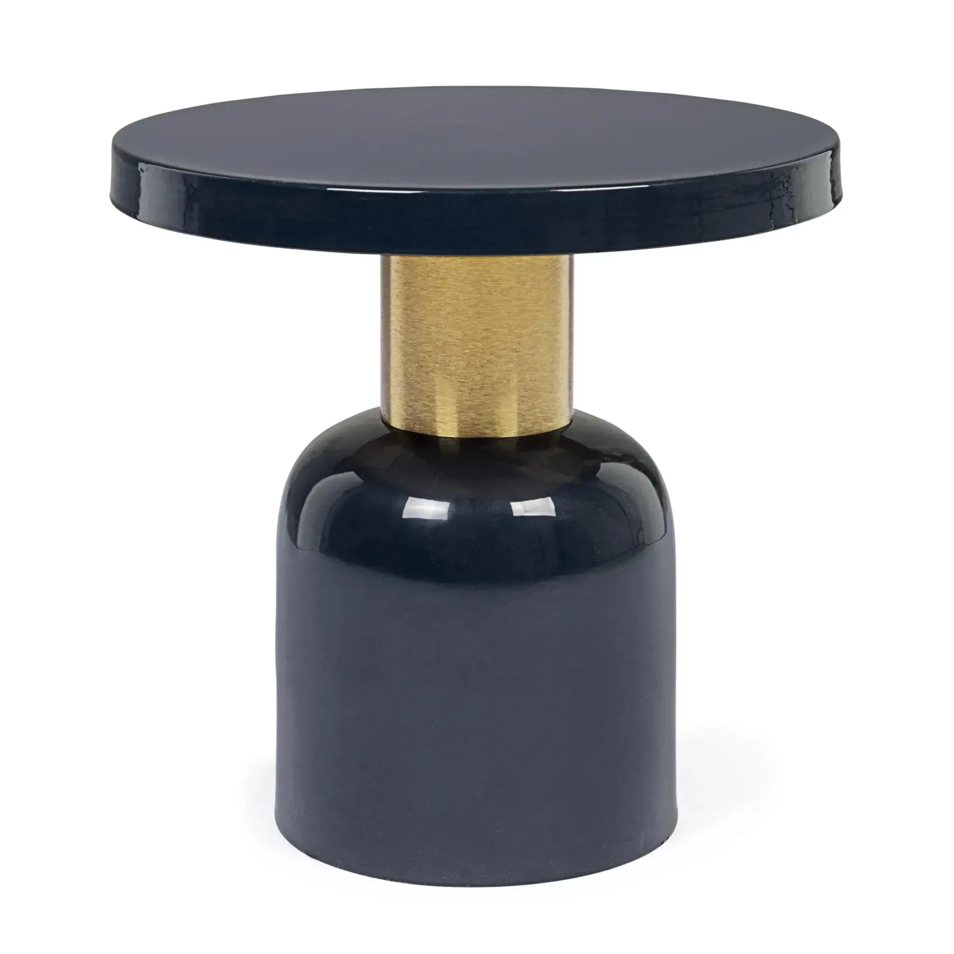 Stolik kawowy NALIMA Bizzotto niebieski stalowy Ø41x41