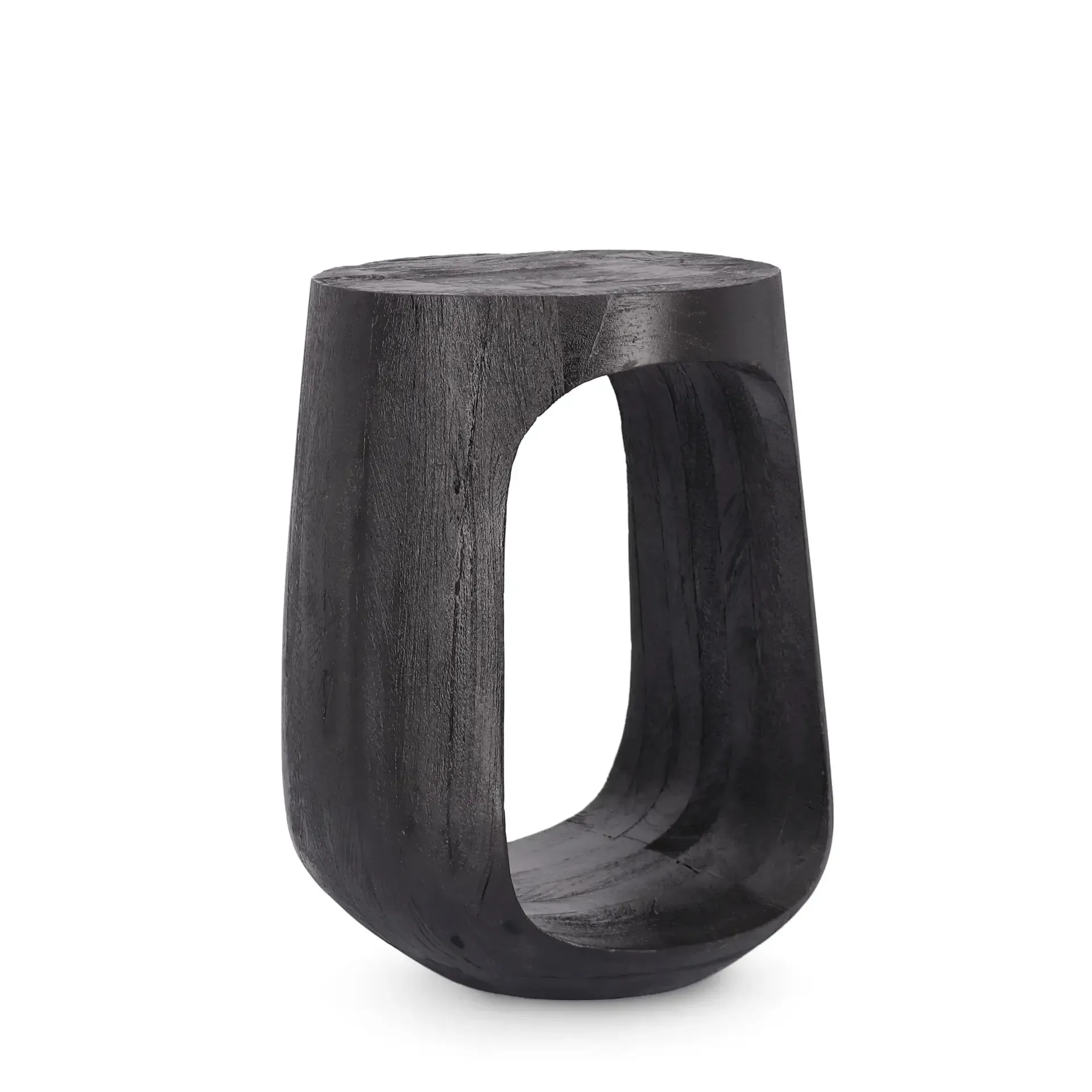 Stolik kawowy LOPEZ Bizzotto czarny drewno mango wykończone nitrocelulozą Ø33x45