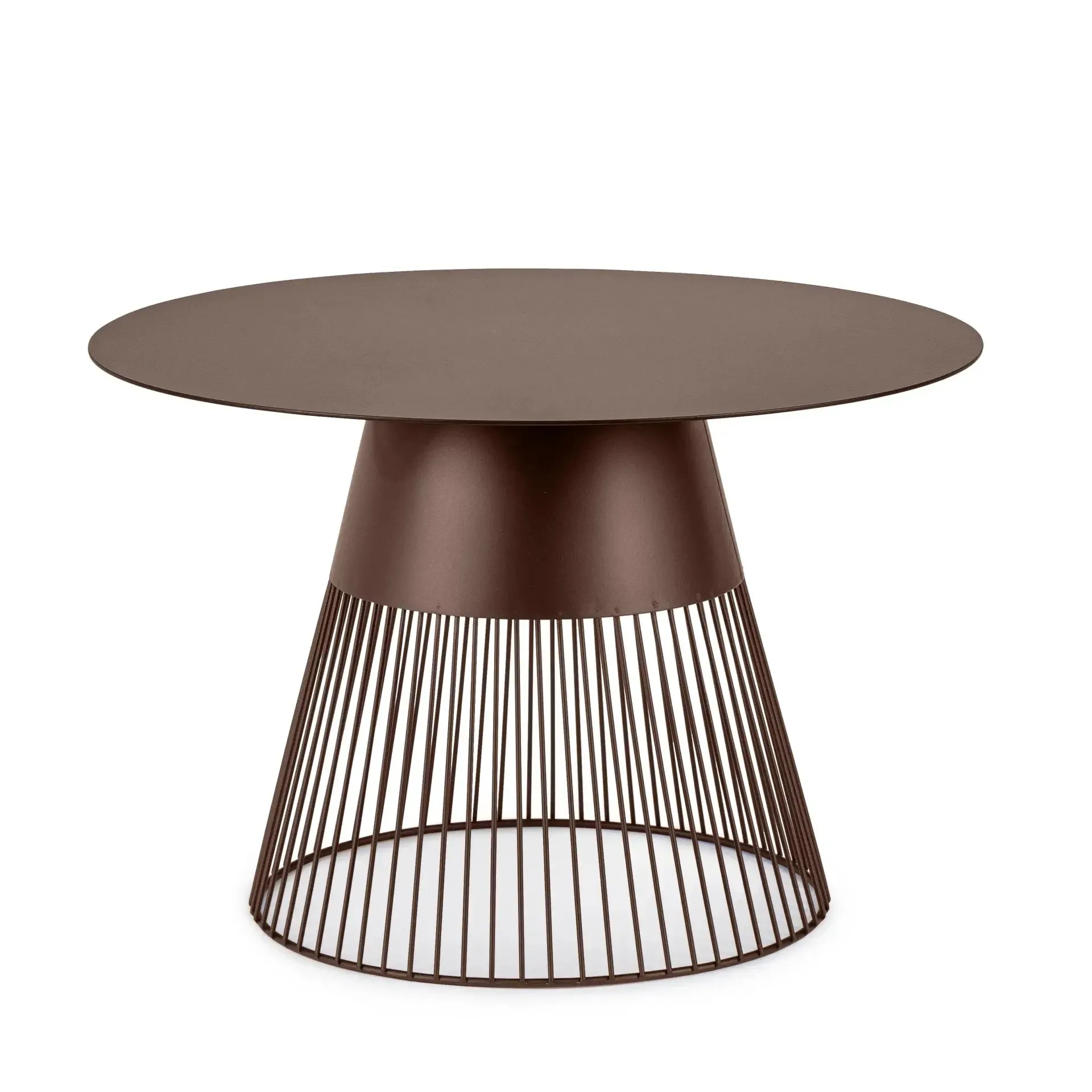 Stolik kawowy GODRIC Bizzotto brązowy marmurowy Ø60x39