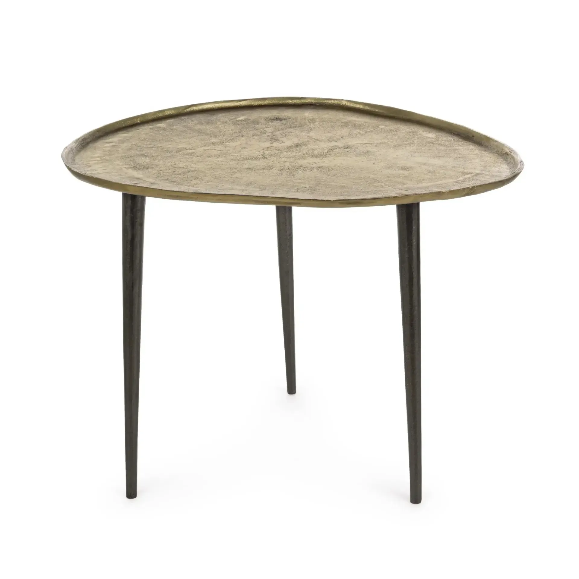 Stolik kawowy KARIMA Bizzotto złoty aluminiowy 55x60x45