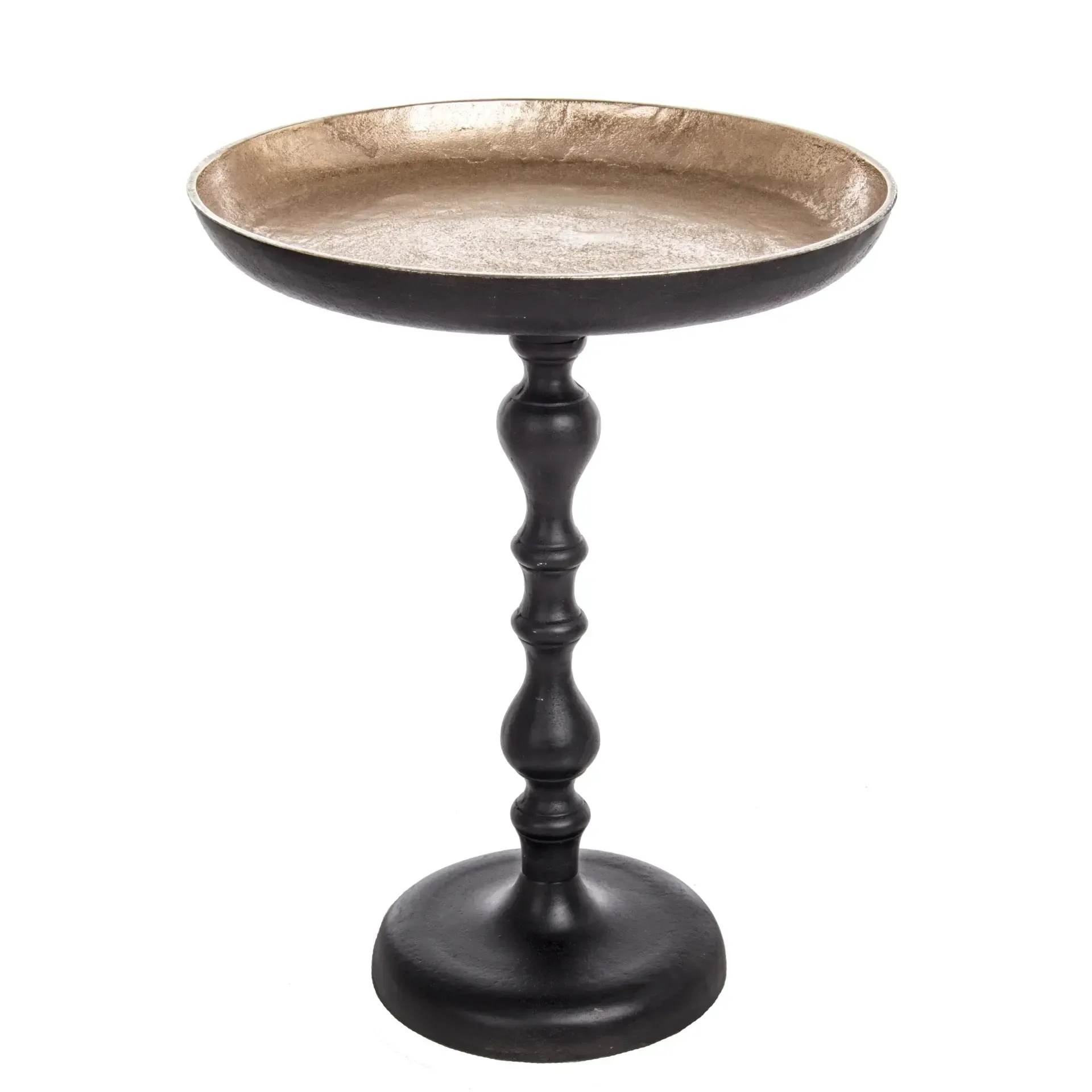 Stolik kawowy TAHIR Bizzotto czarny aluminiowy Ø50x62