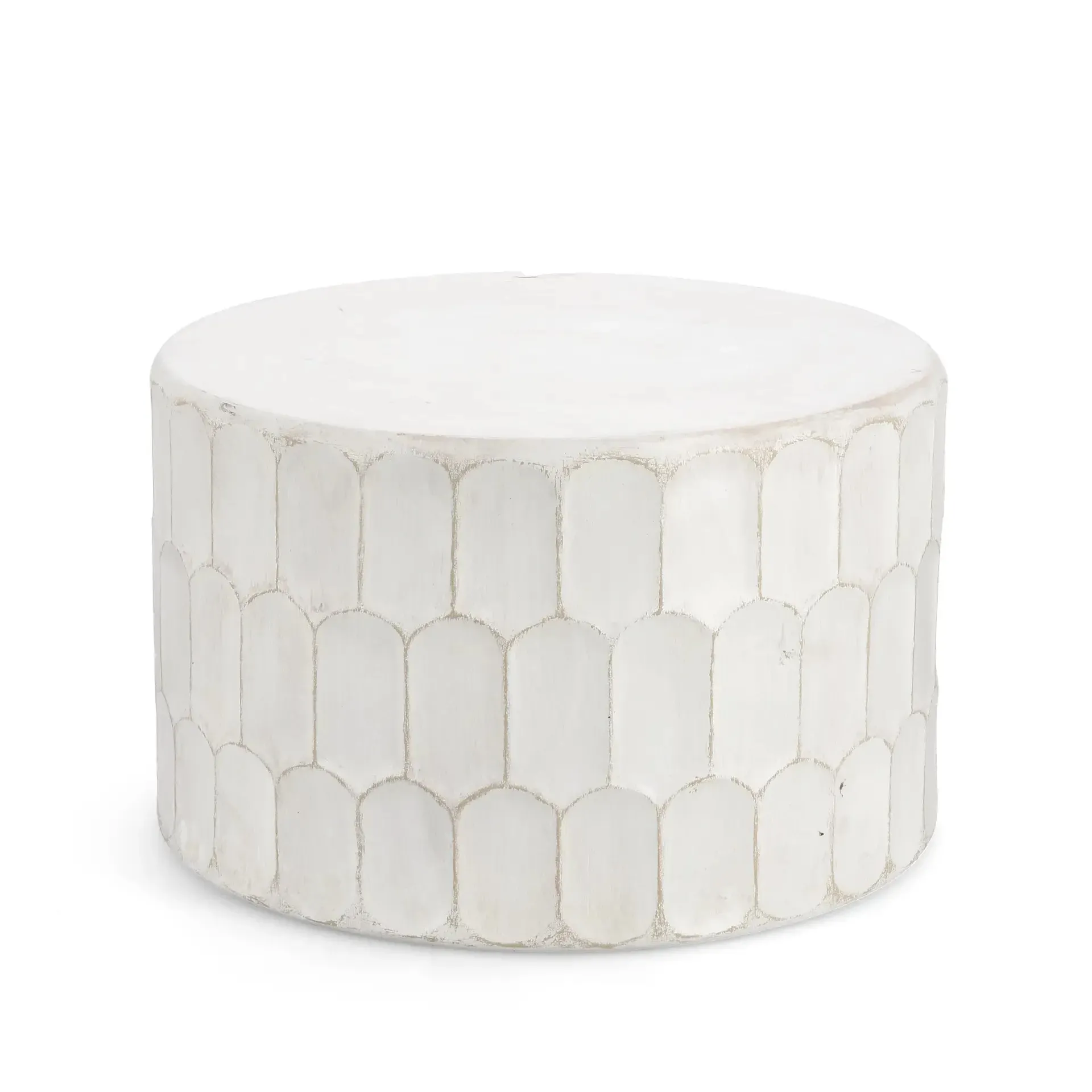 Stolik kawowy CAESAR Bizzotto biały magnezowy Ø66x40