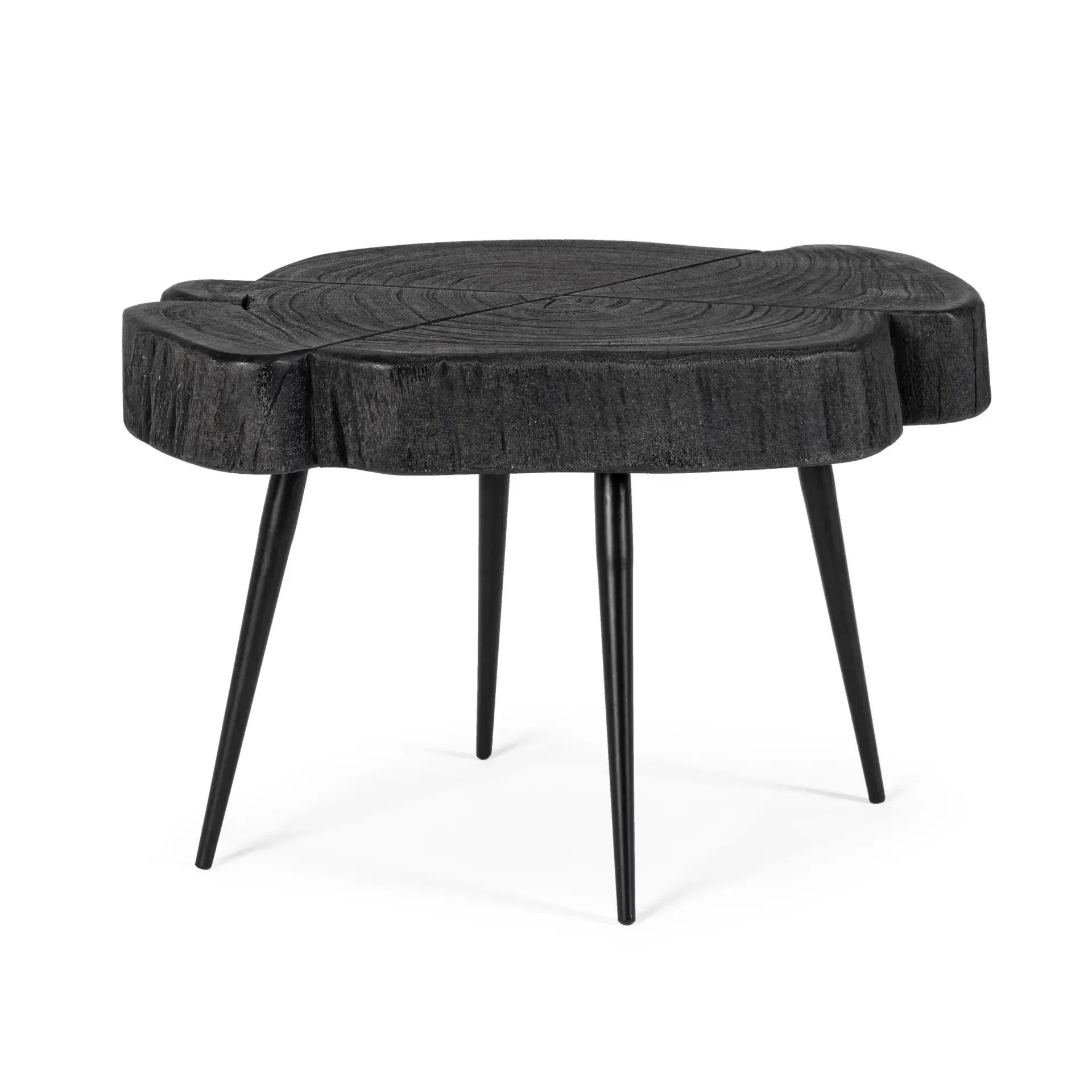 Stolik kawowy ZAKIA Bizzotto czarny drewno akacjowe 46x35x30