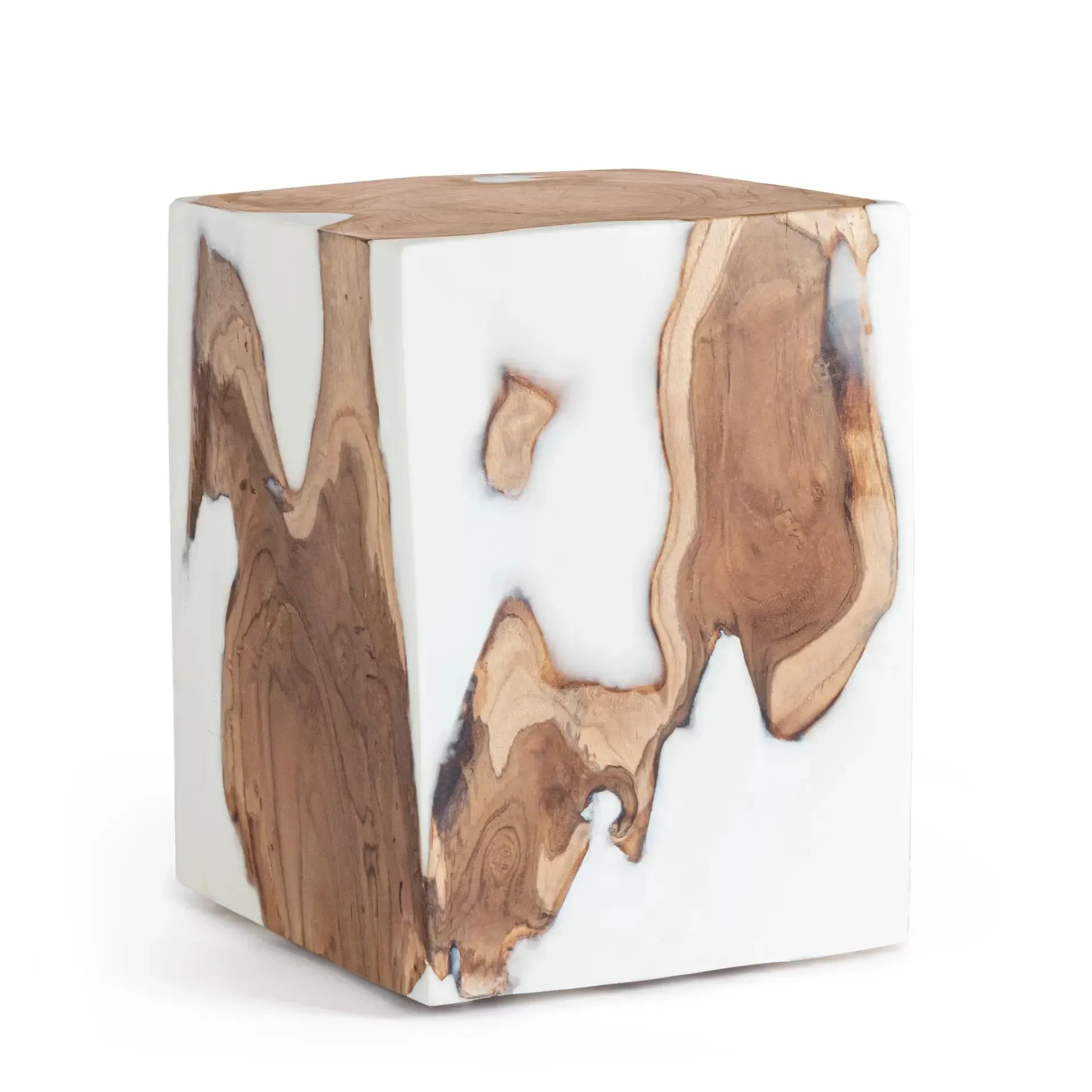 Stolik kawowy MELTY Bizzotto biały drewniany 30x30x40