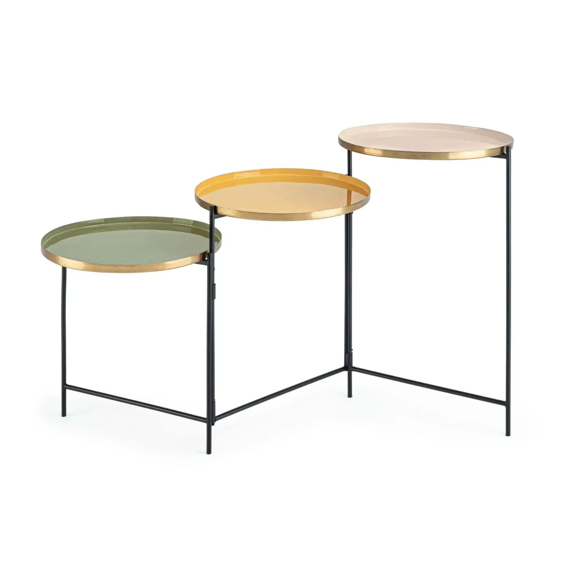 Stolik kawowy AMRITA Bizzotto emaliowany 112x38x60