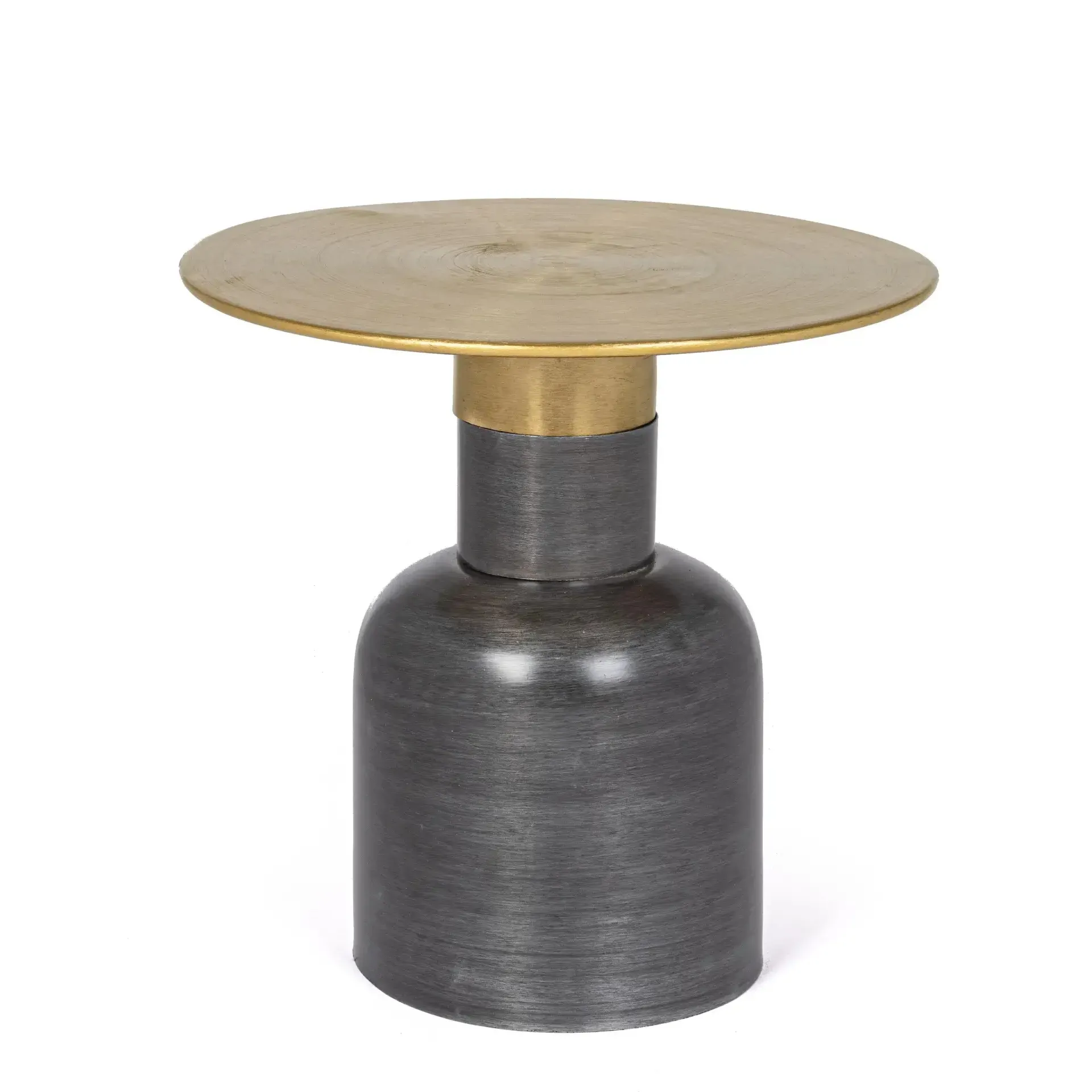 Stolik kawowy ALOPA Bizzotto szary stalowy Ø41x39