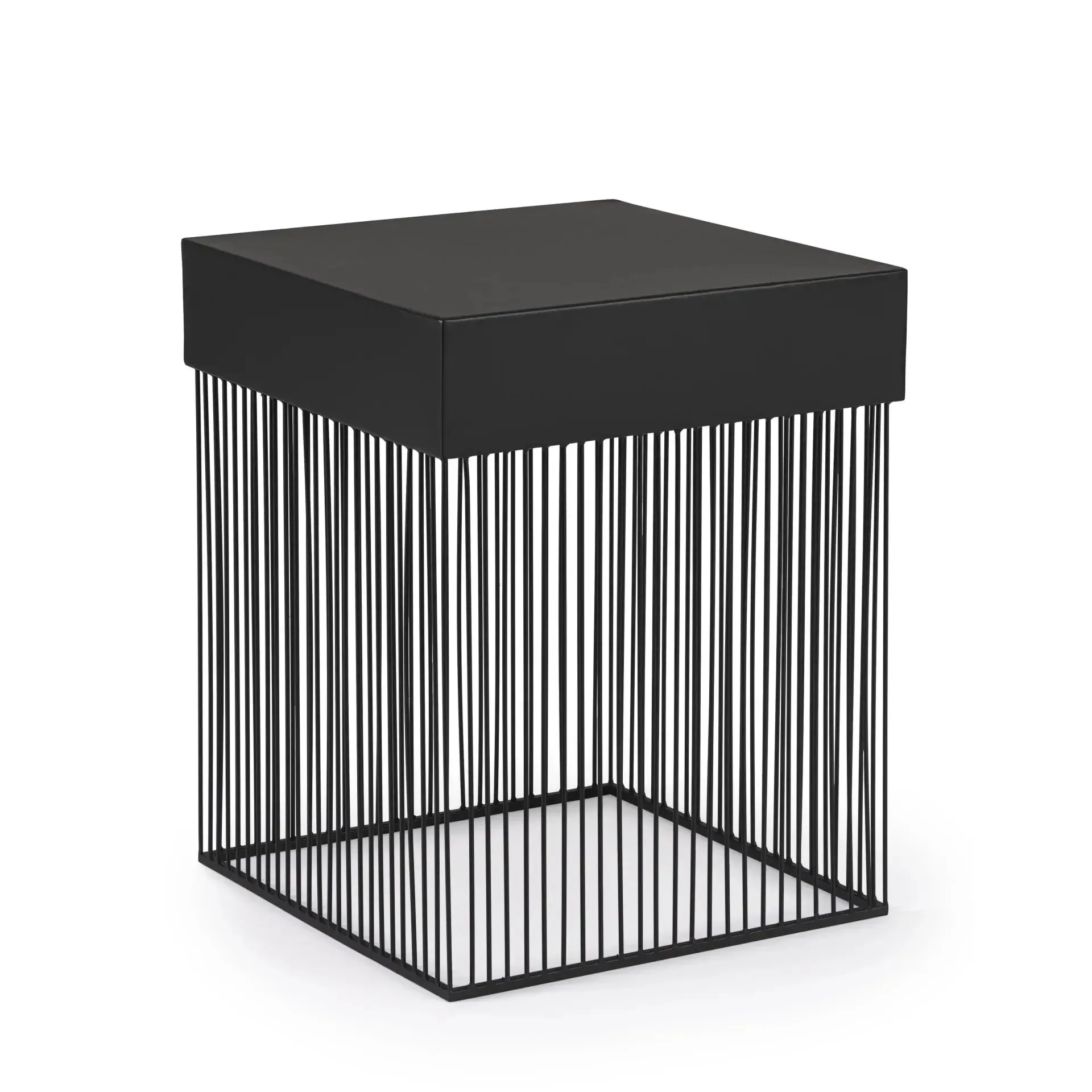 Stolik kawowy YASLINE Bizzotto czarny stalowy 40x40x50