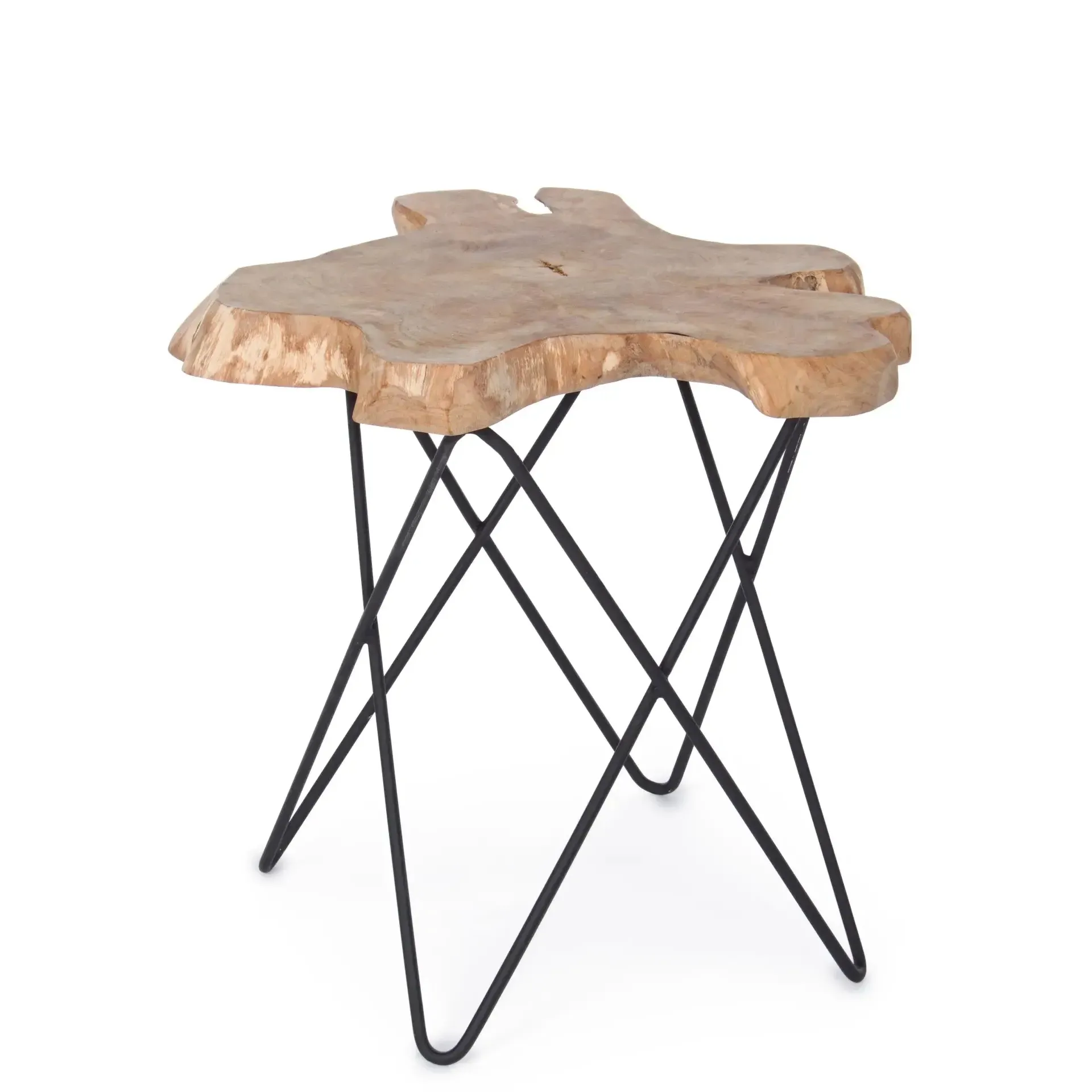 Stolik kawowy SAVANNA Bizzotto naturalny drewniany 50x50x50