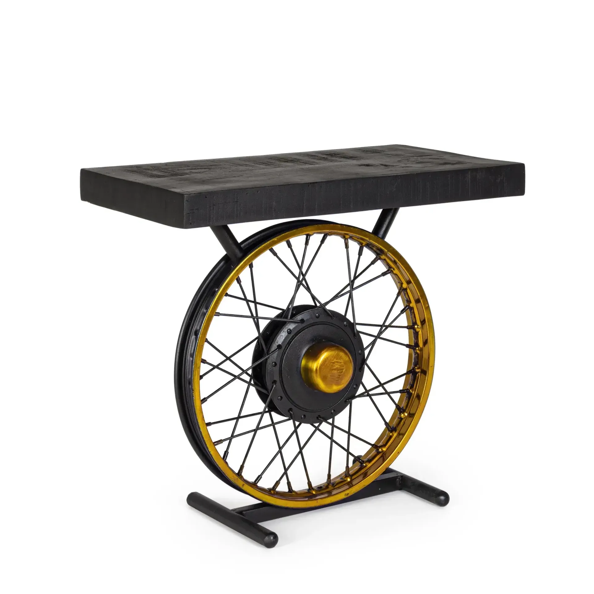 Stolik kawowy ROAD Bizzotto czarny drewno + stal 60x35x53