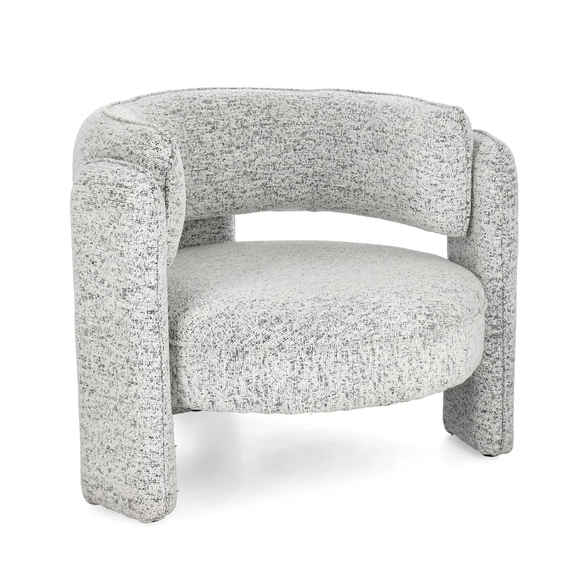 Fotel AISHA Bizzotto jasnoszary tkanina tapicerska 94x88x73