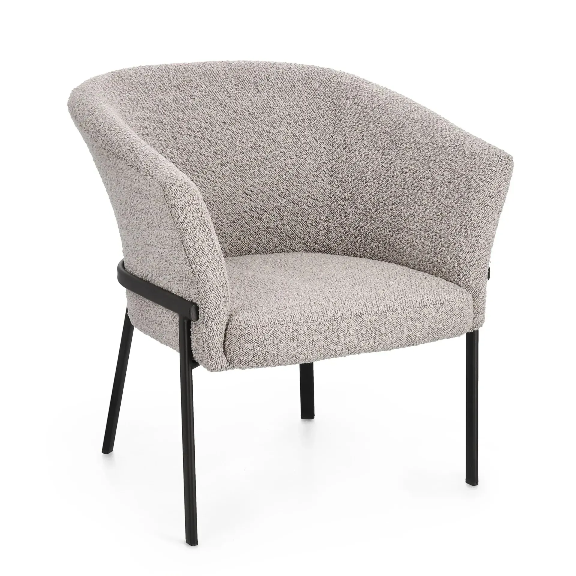 Fotel PUKA Bizzotto dymny tkanina tapicerska 70x71x78