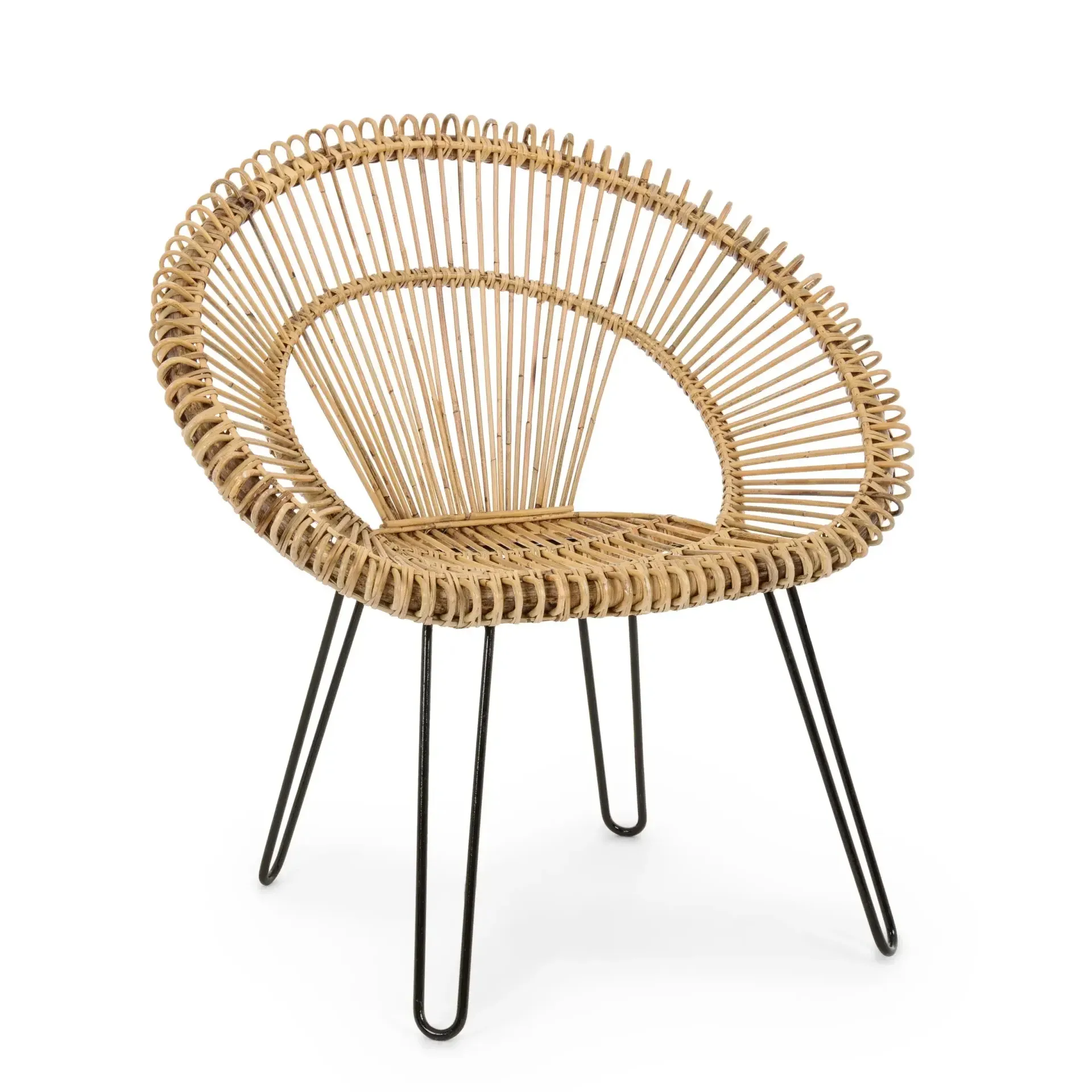 Fotel ESTEBAN Bizzotto naturalny rattanowy 83x64x89