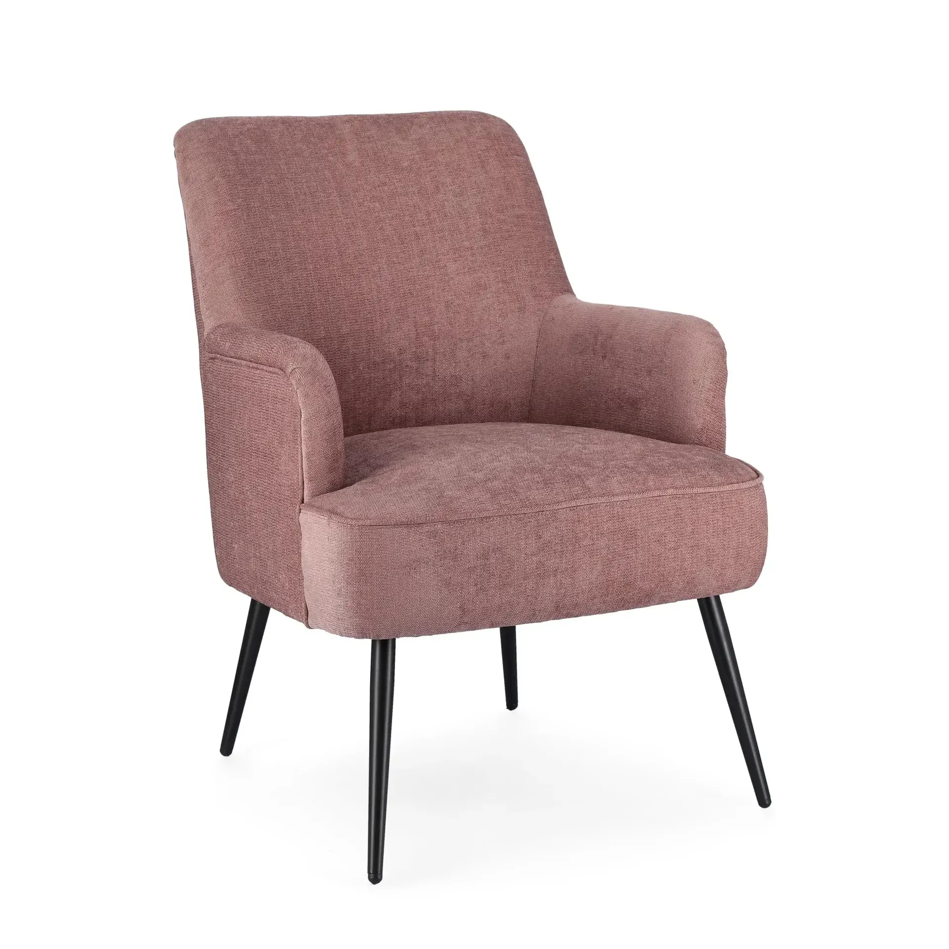 Fotel ERNESTINE Bizzotto ciemnoróżowy tkanina tapicerska 60x67x79