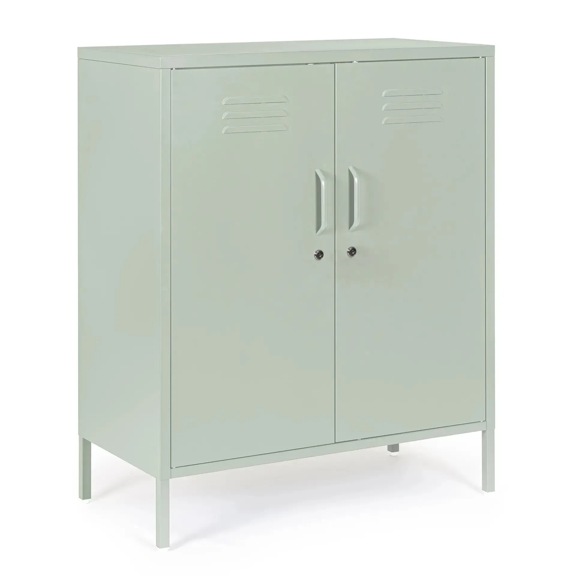 Kredens CAMBRIDGE Bizzotto szary stalowy 40x80x101.5