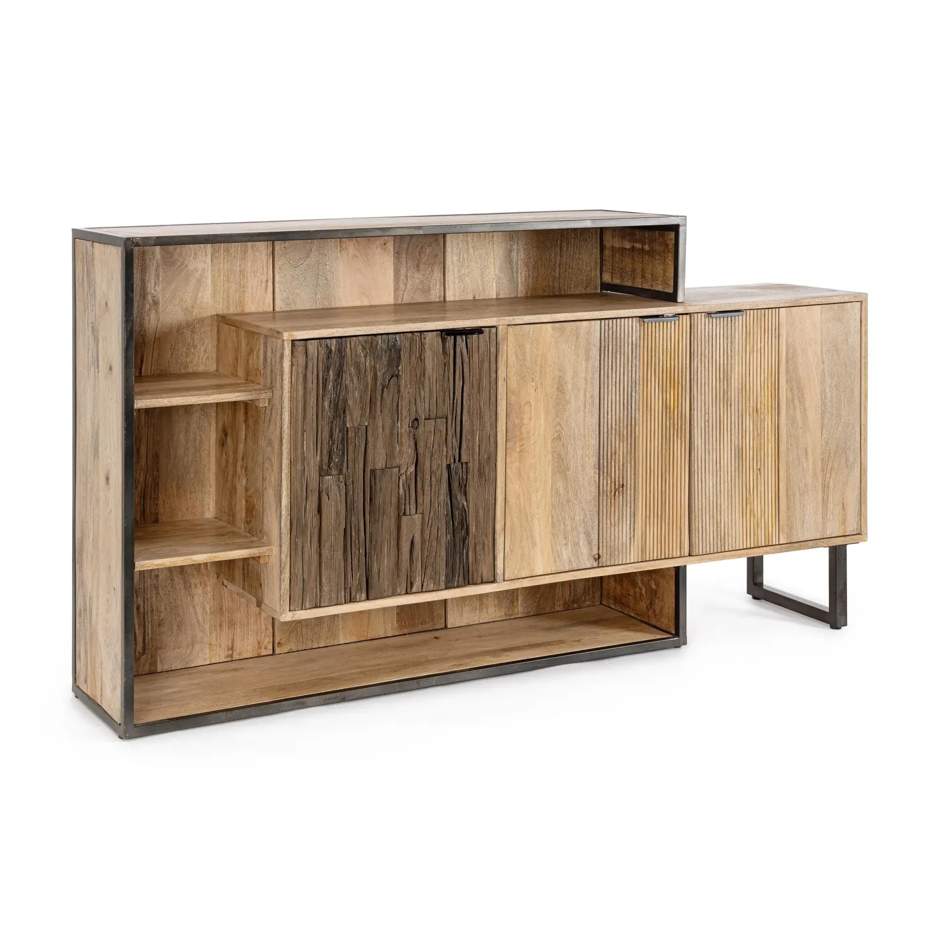 Kredens NASHIK Bizzotto naturalny drewniany 175x40x100