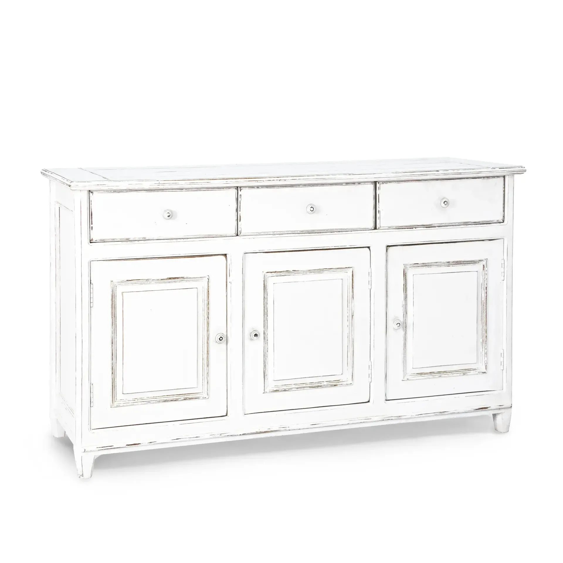 Kredens COLETTE Bizzotto biały drewniany 150x45x90