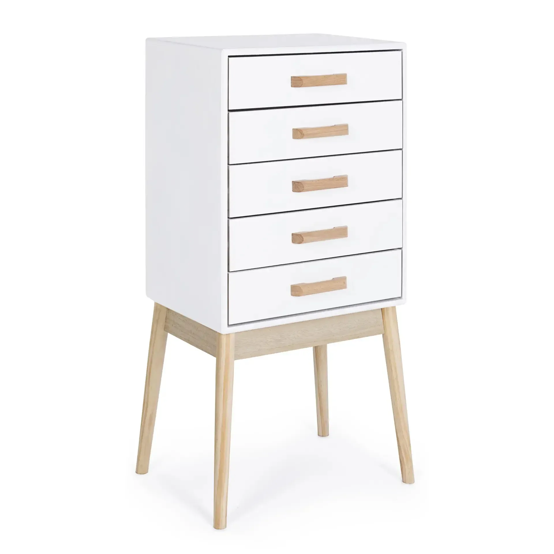 Komoda ORDINARY Bizzotto biała drewniana 43x30x88