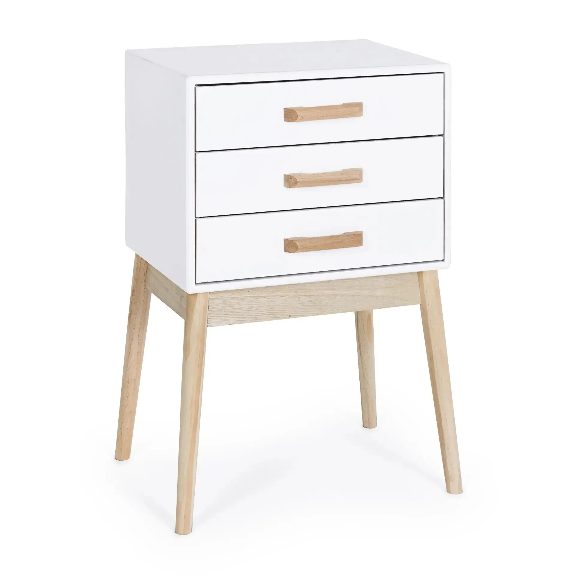 Komoda ORDINARY Bizzotto biała drewniana 43x30x68