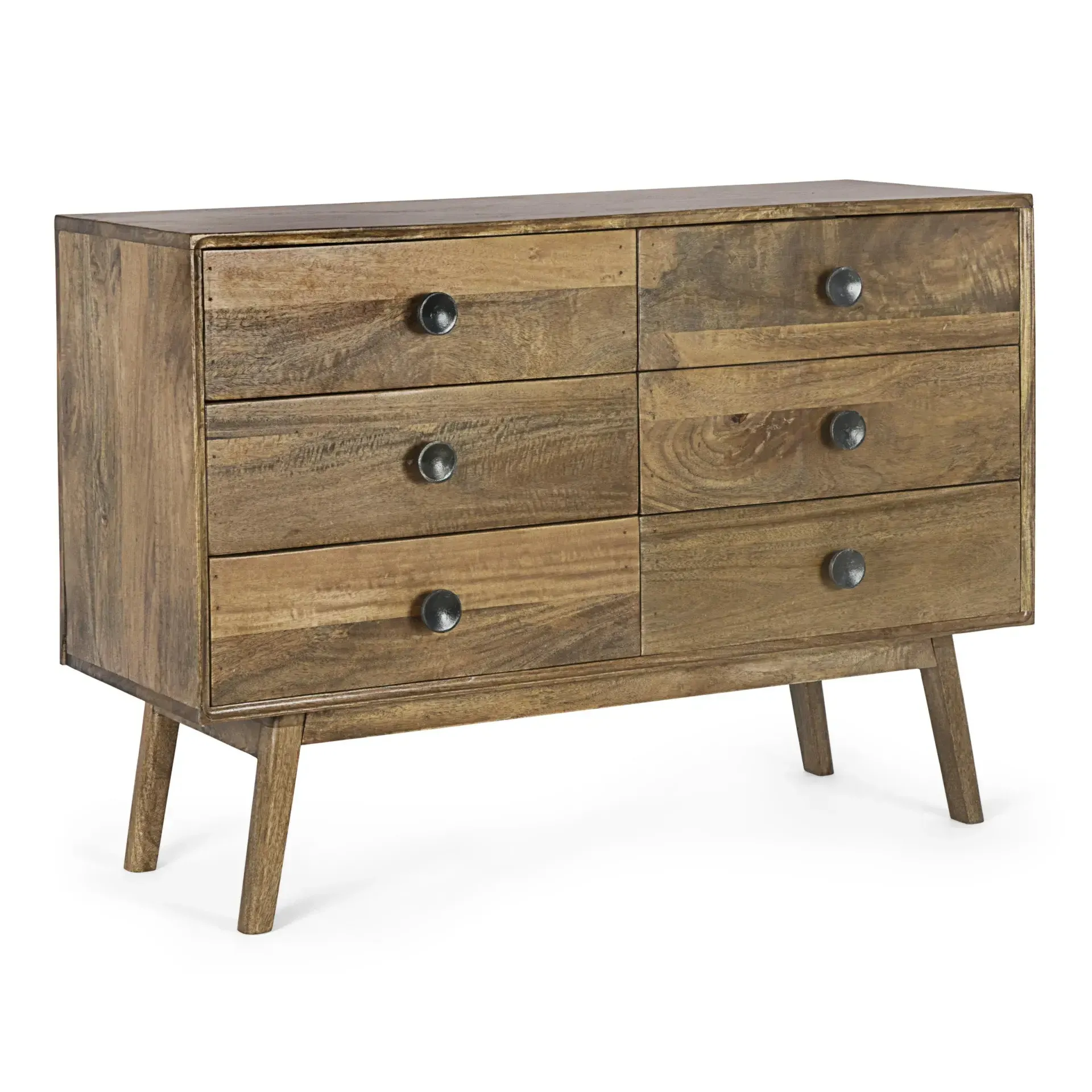 Komoda SYLVESTER Bizzotto naturalna drewniana 114x40x80