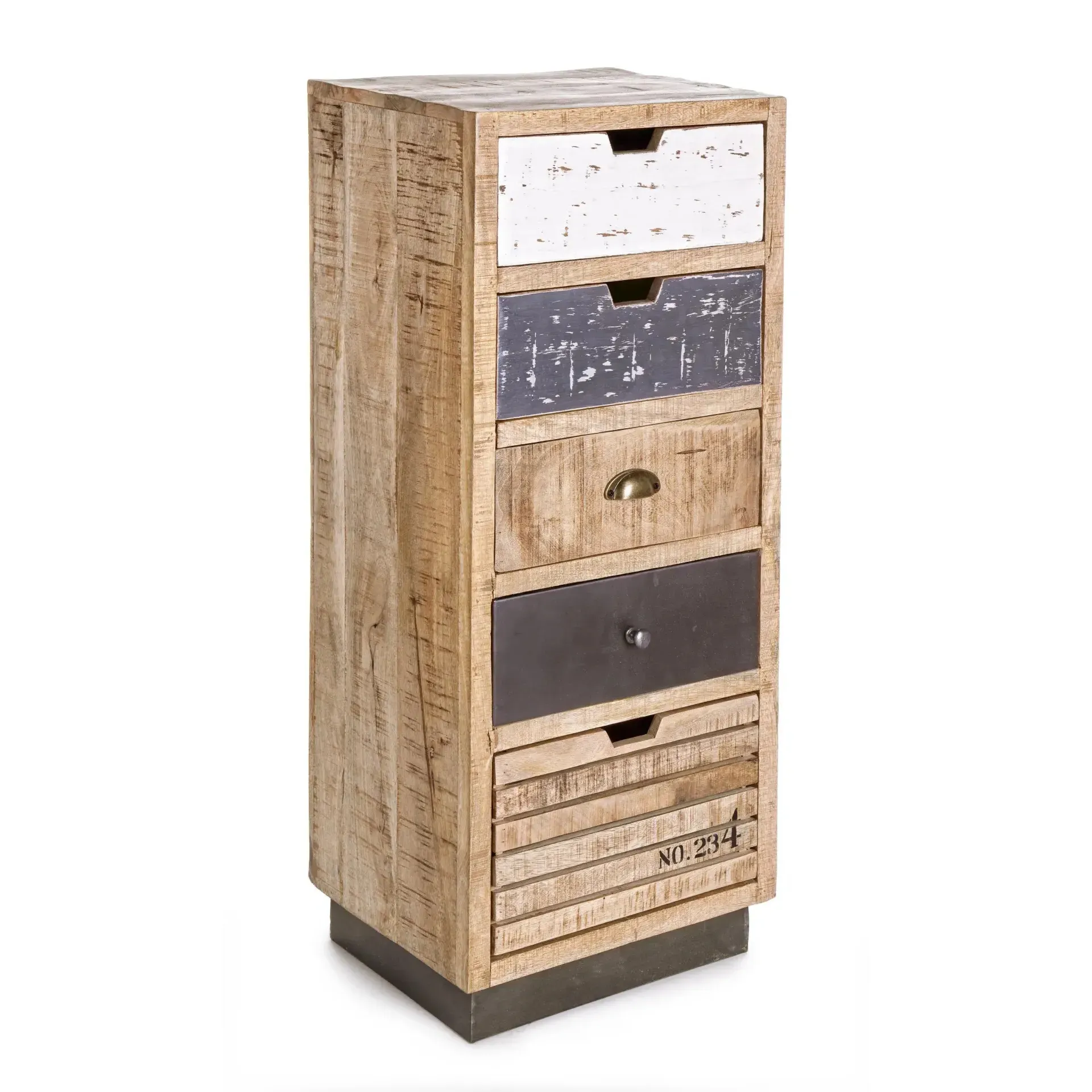 Komoda TUDOR Bizzotto naturalna drewniana 45x35x110