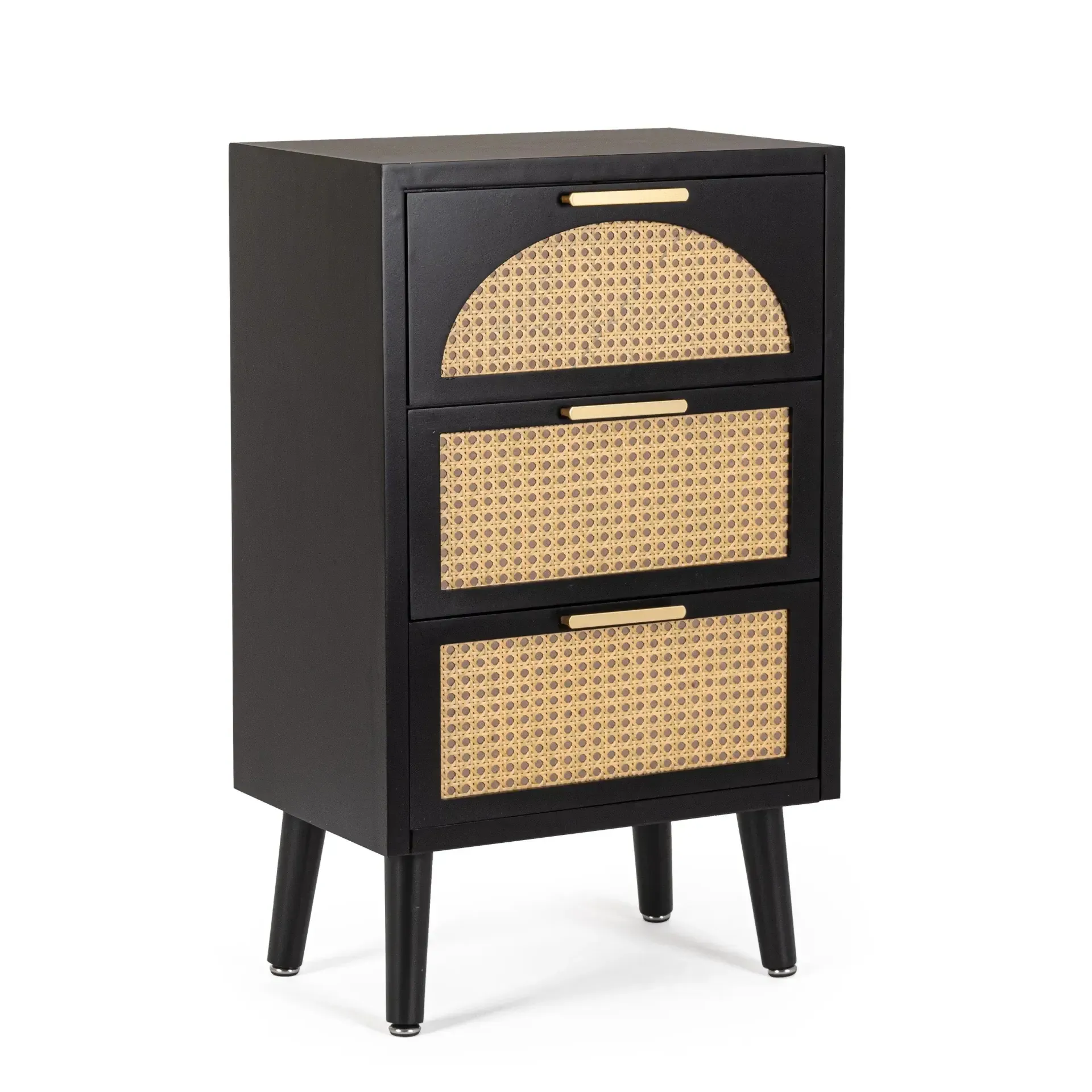 Komoda JOSINE Bizzotto czarna MDF 45x30x73