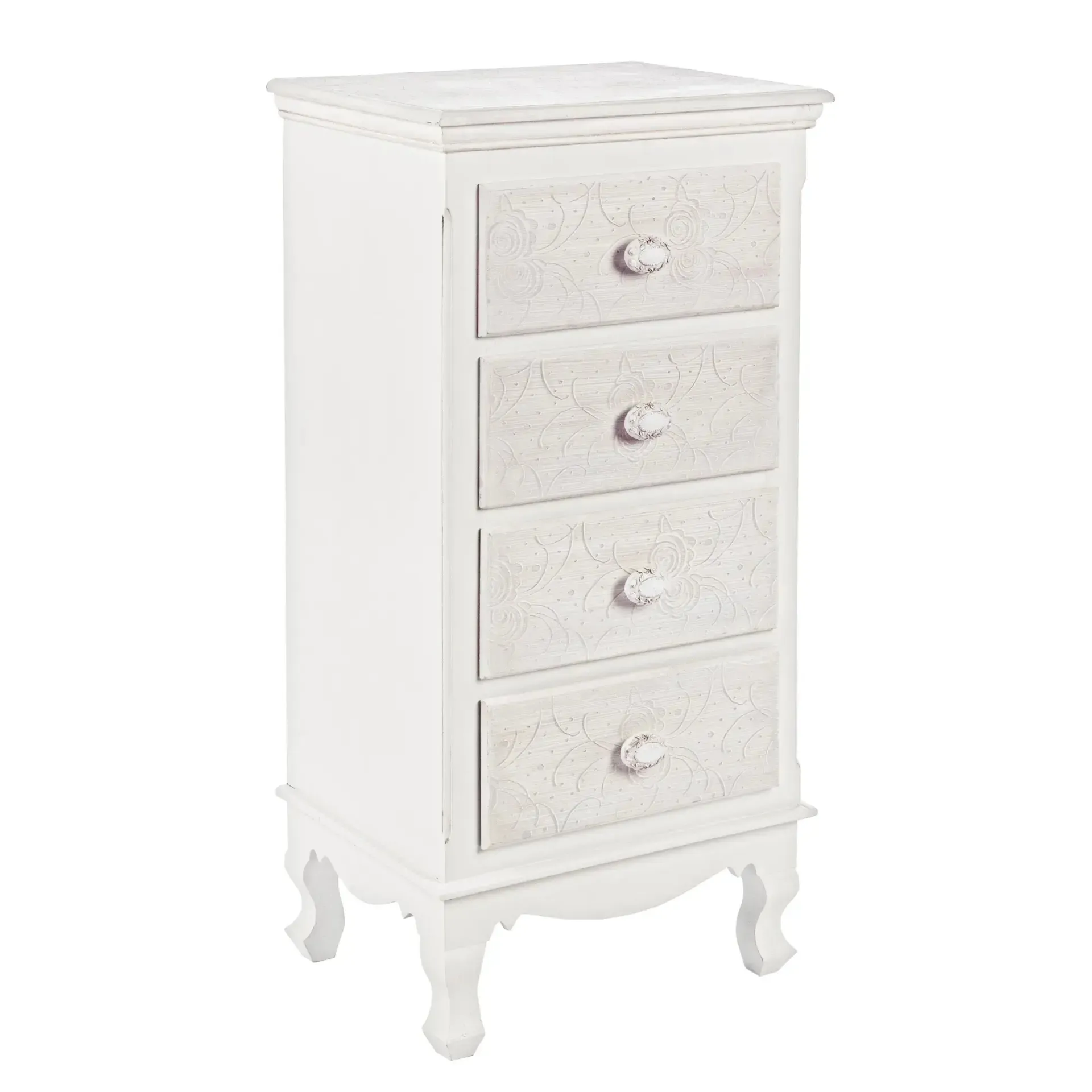 Komoda CLORINE Bizzotto biała MDF 40x30x83