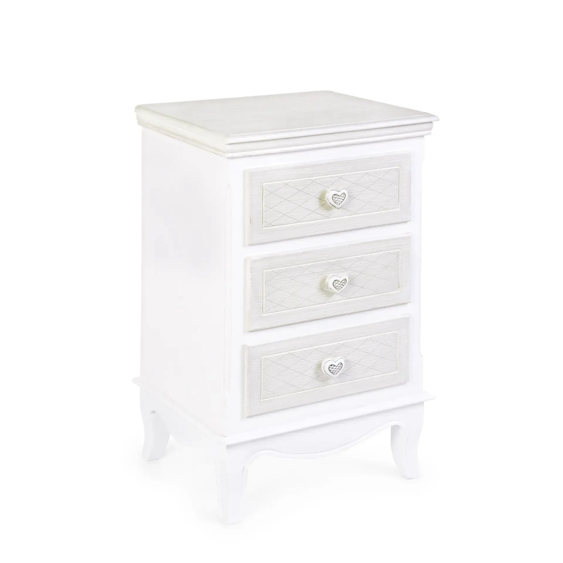 Komoda CHARLENE Bizzotto biała MDF 41x33.5x68.5