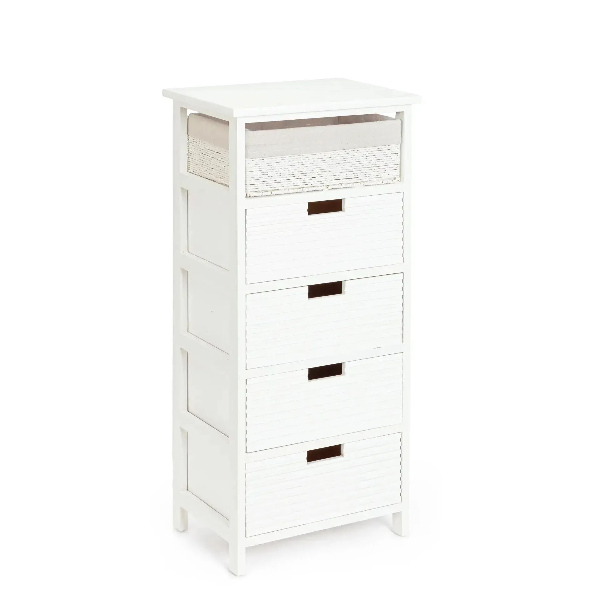 Komoda LEONIE Bizzotto biała drewniana 40x29x90