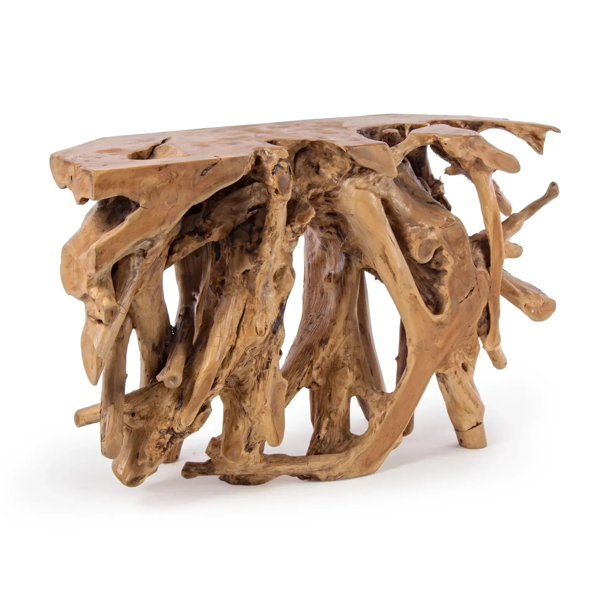 Konsola SOLIDAD Bizzotto naturalna drewniana 120x40x77