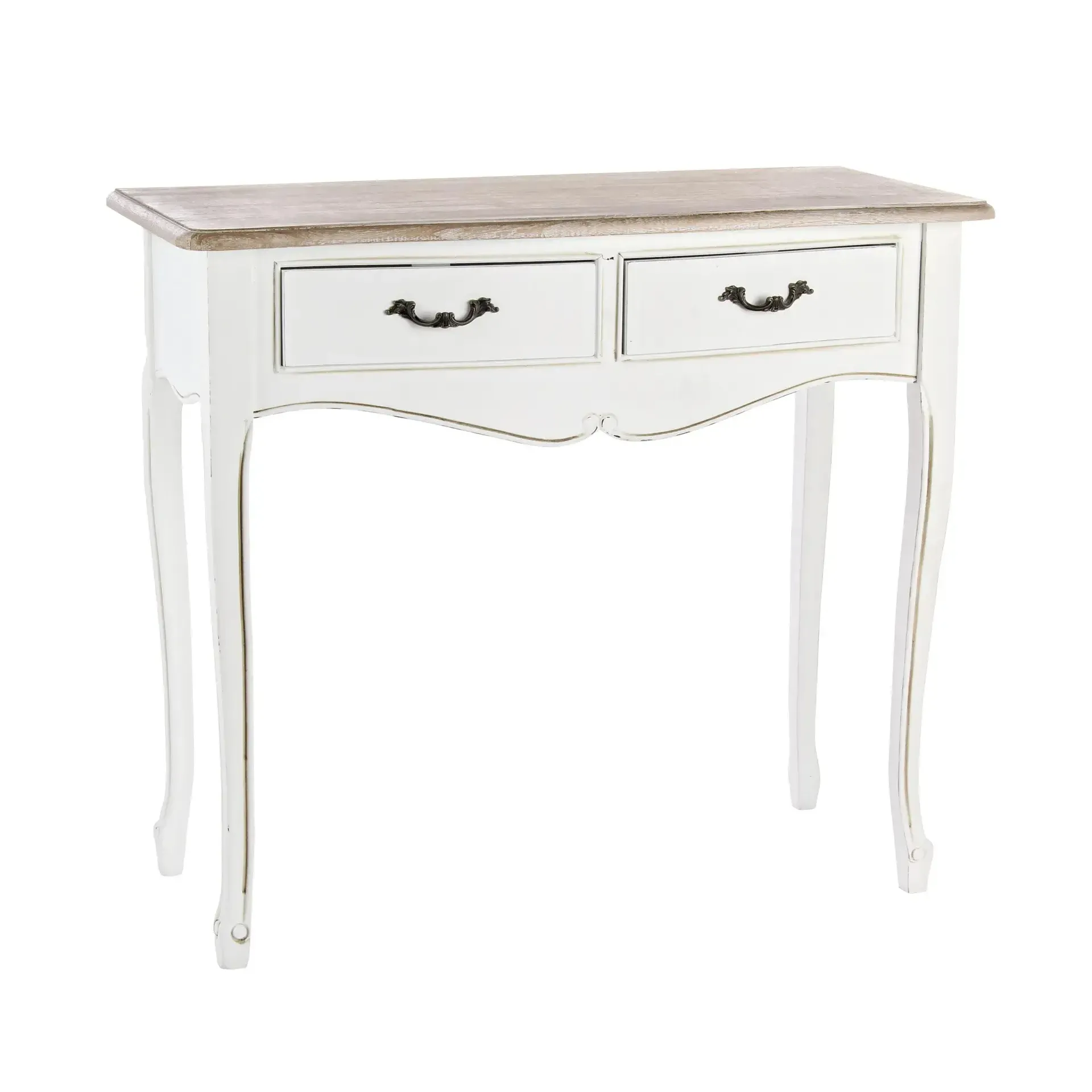 Konsola JUSTINE Bizzotto biała drewno + MDF 90x40x80