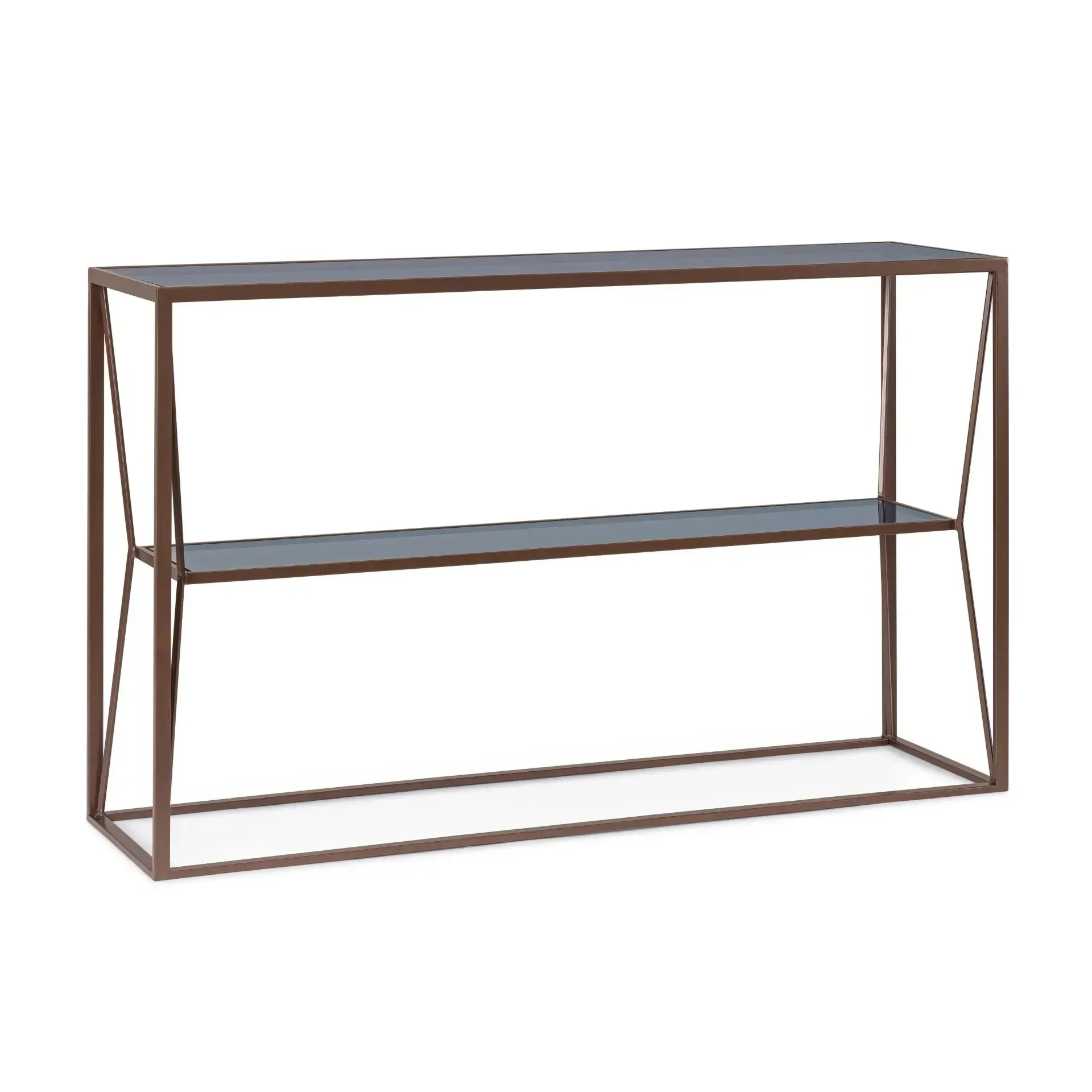 Konsola HYDRA Bizzotto brązowa szkło + stal 120x32x75