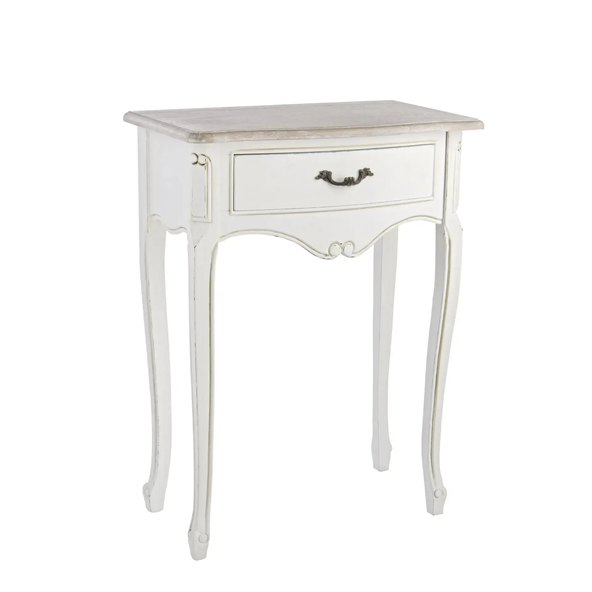 Konsola JUSTINE Bizzotto biała drewno + MDF 60x35x80