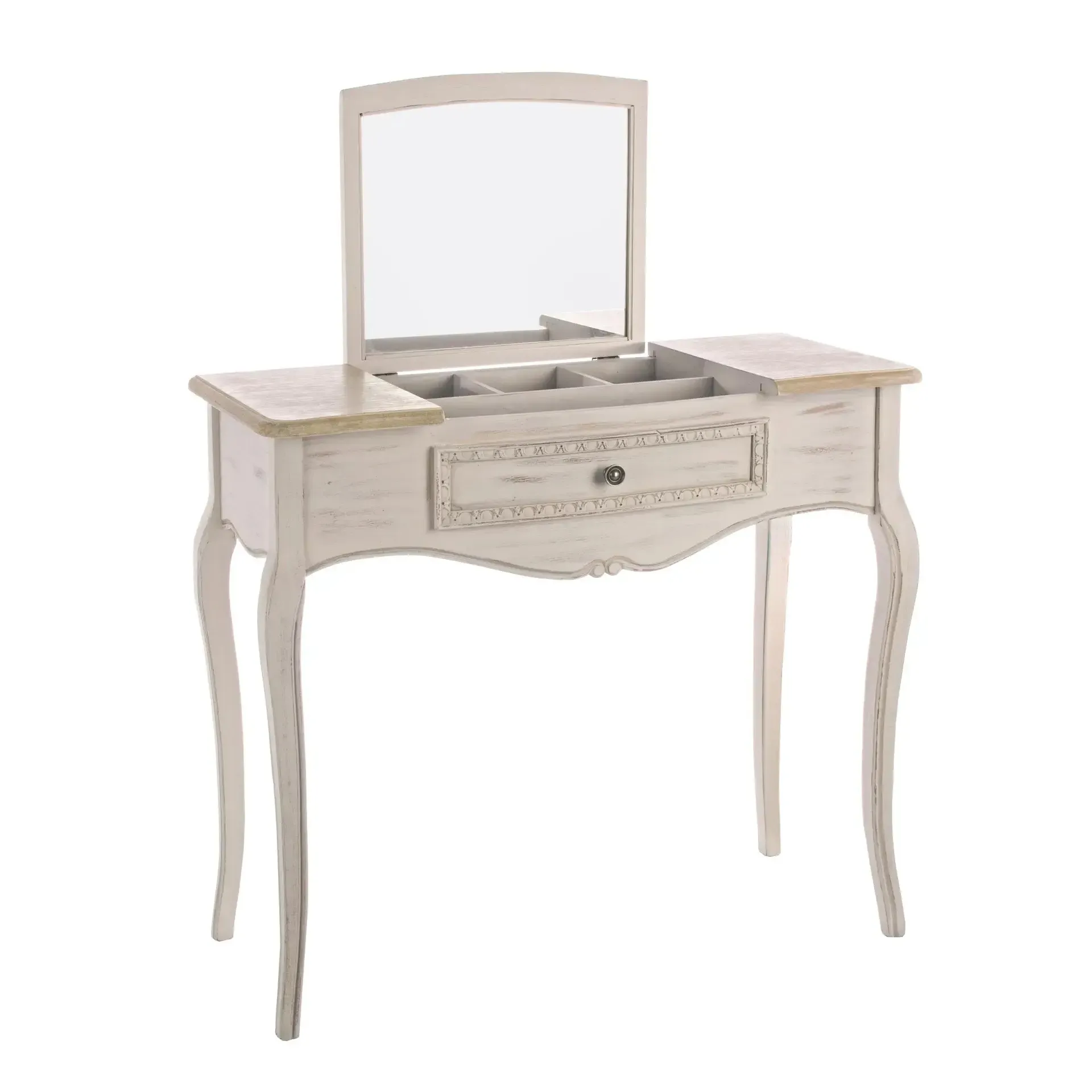 Konsola CLARISSE Bizzotto biała drewno + MDF 90x40x80