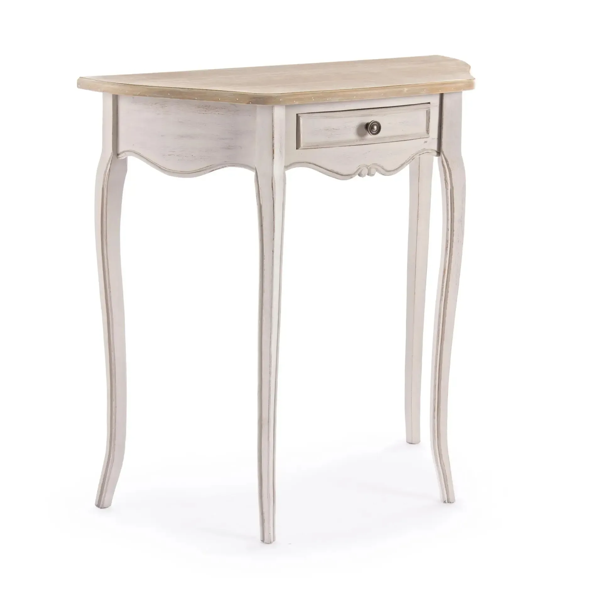 Konsola CLARISSE Bizzotto biała drewno + MDF 80x35x80