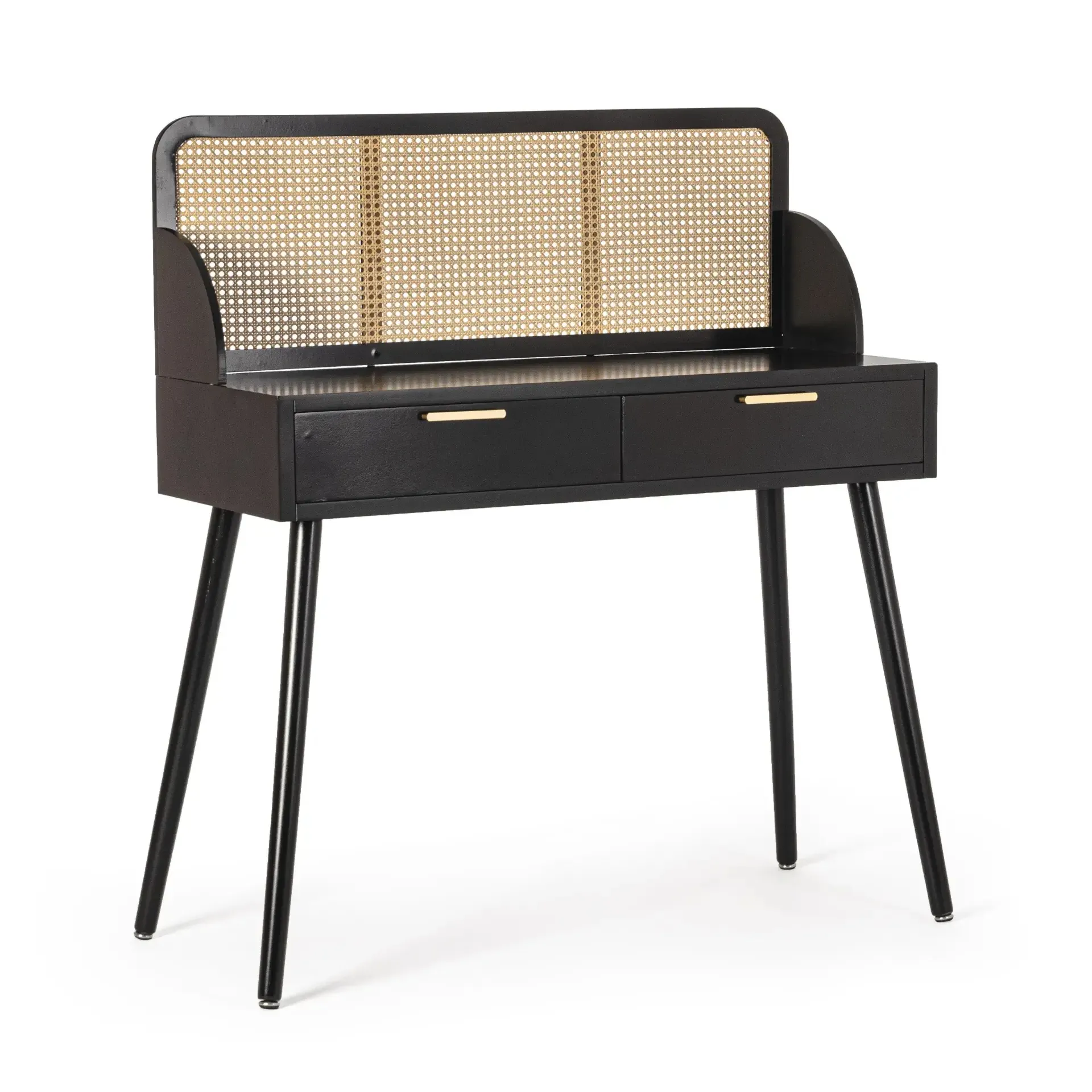 Konsola JOSINE Bizzotto czarna drewno + MDF 100x40x78