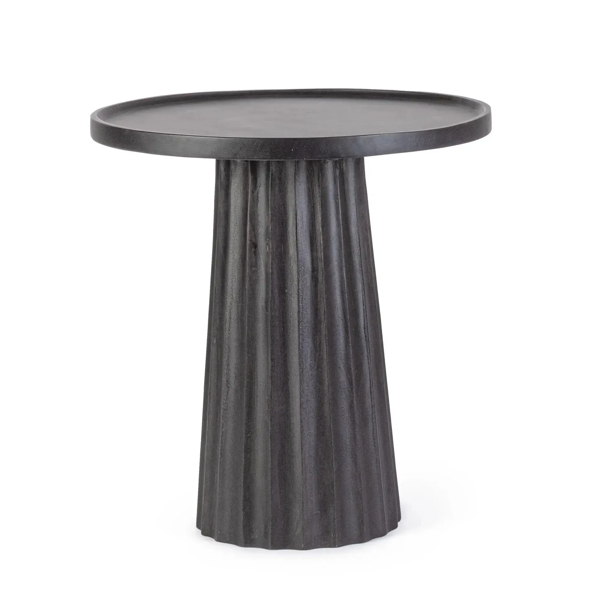 Stolik kawowy ORISSA Bizzotto czarny drewnianych Ø46x49