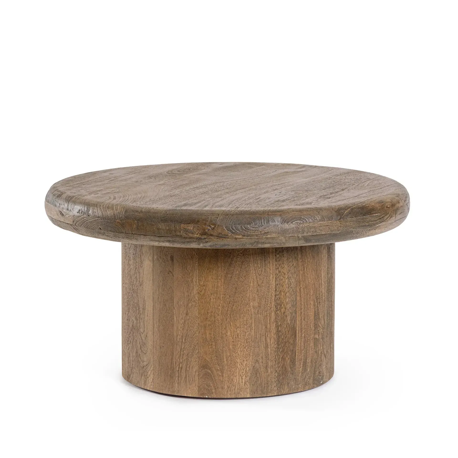 Stolik kawowy LOPEZ Bizzotto brązowy drewniany Ø75x40