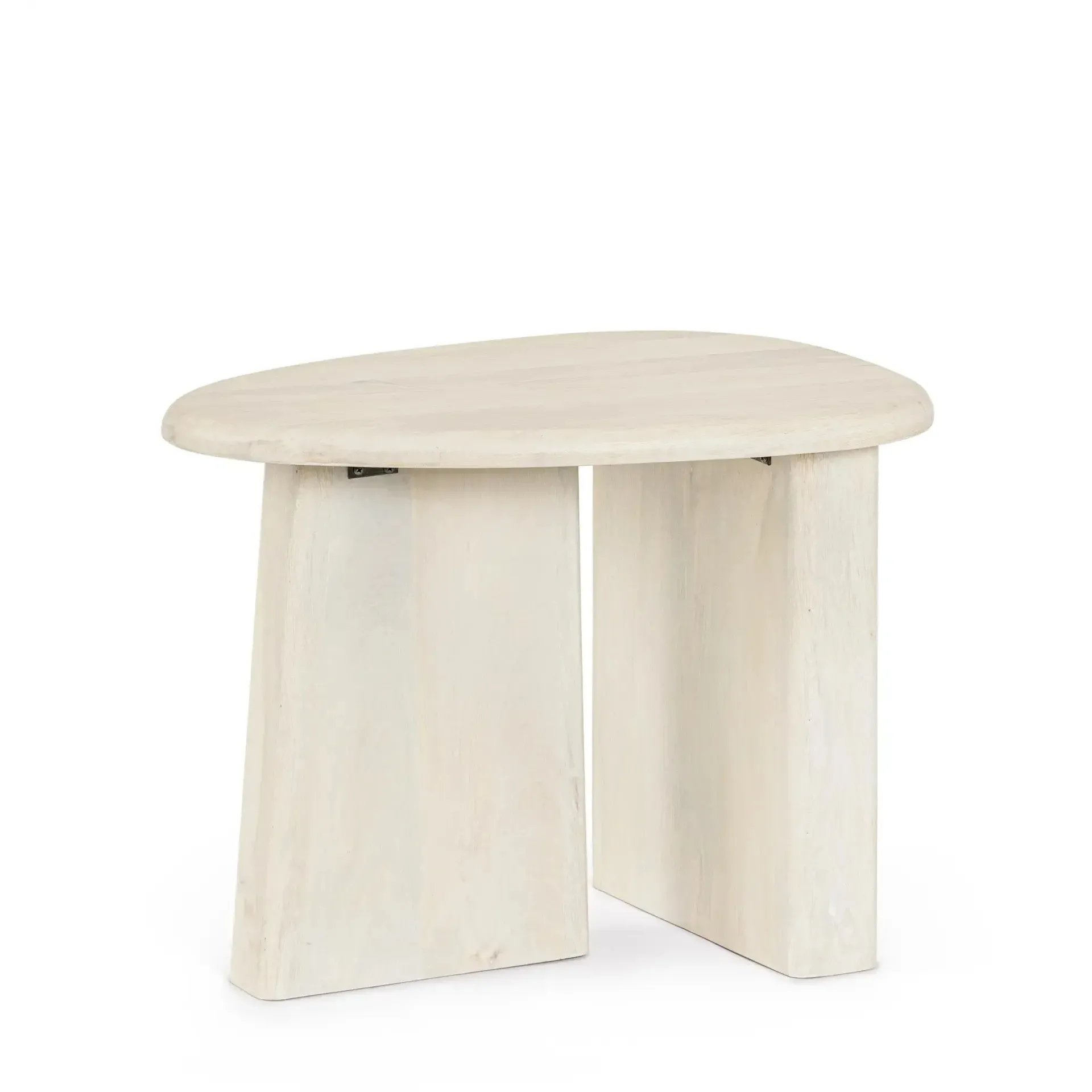 Stolik kawowy ZACATECAS Bizzotto biały drewniany 60x45x45