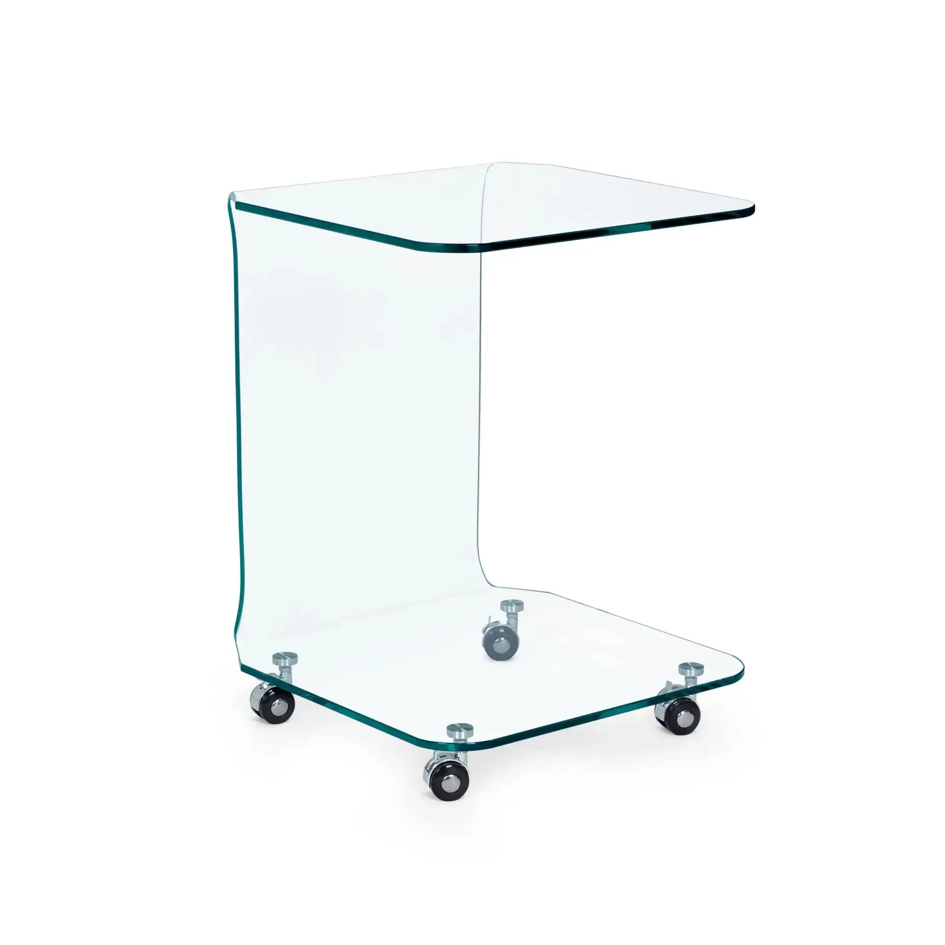 Stolik kawowy IRIDE Bizzotto przezroczysty szklany 45x45x60