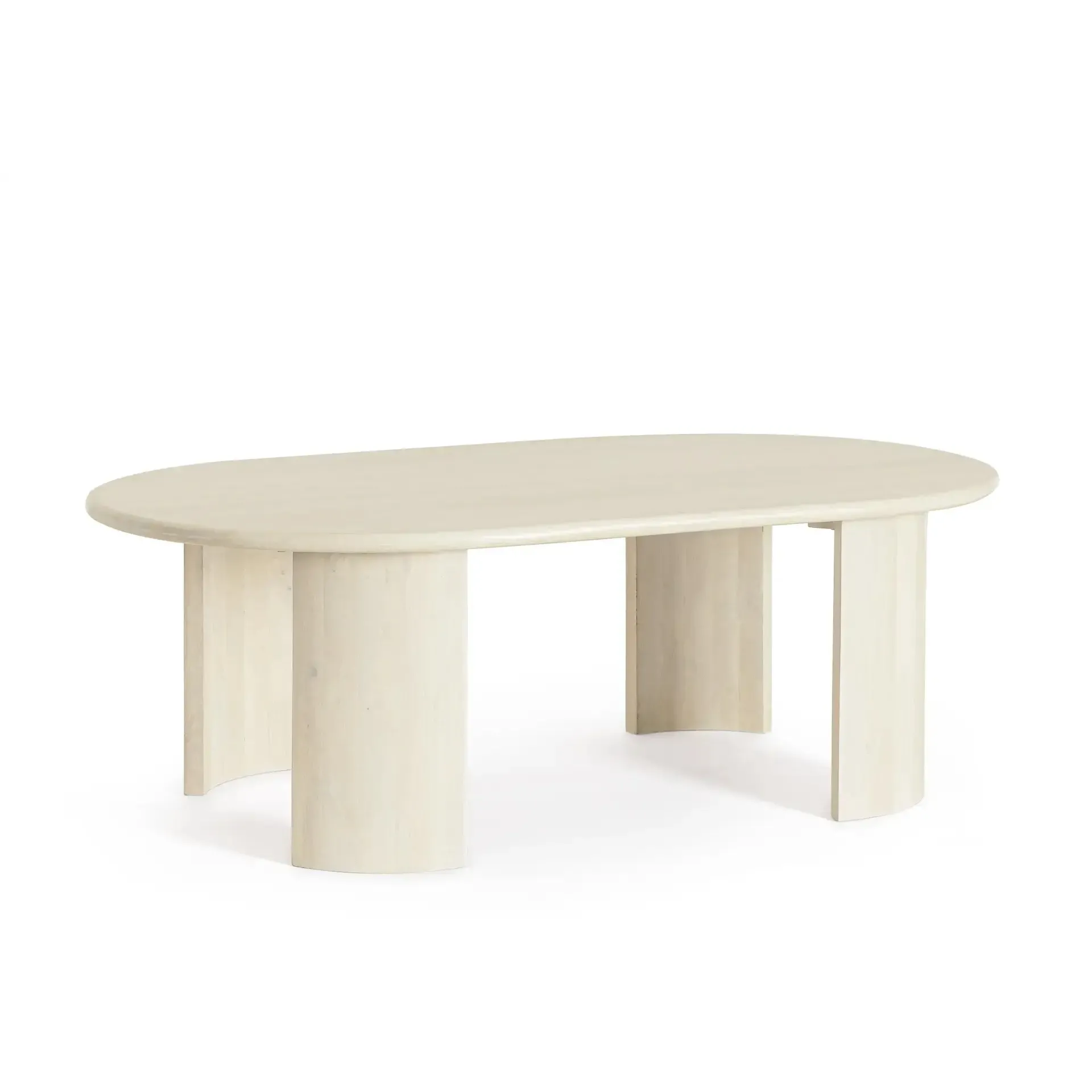 Stolik kawowy ORLANDO Bizzotto biały drewniany 130x80x45