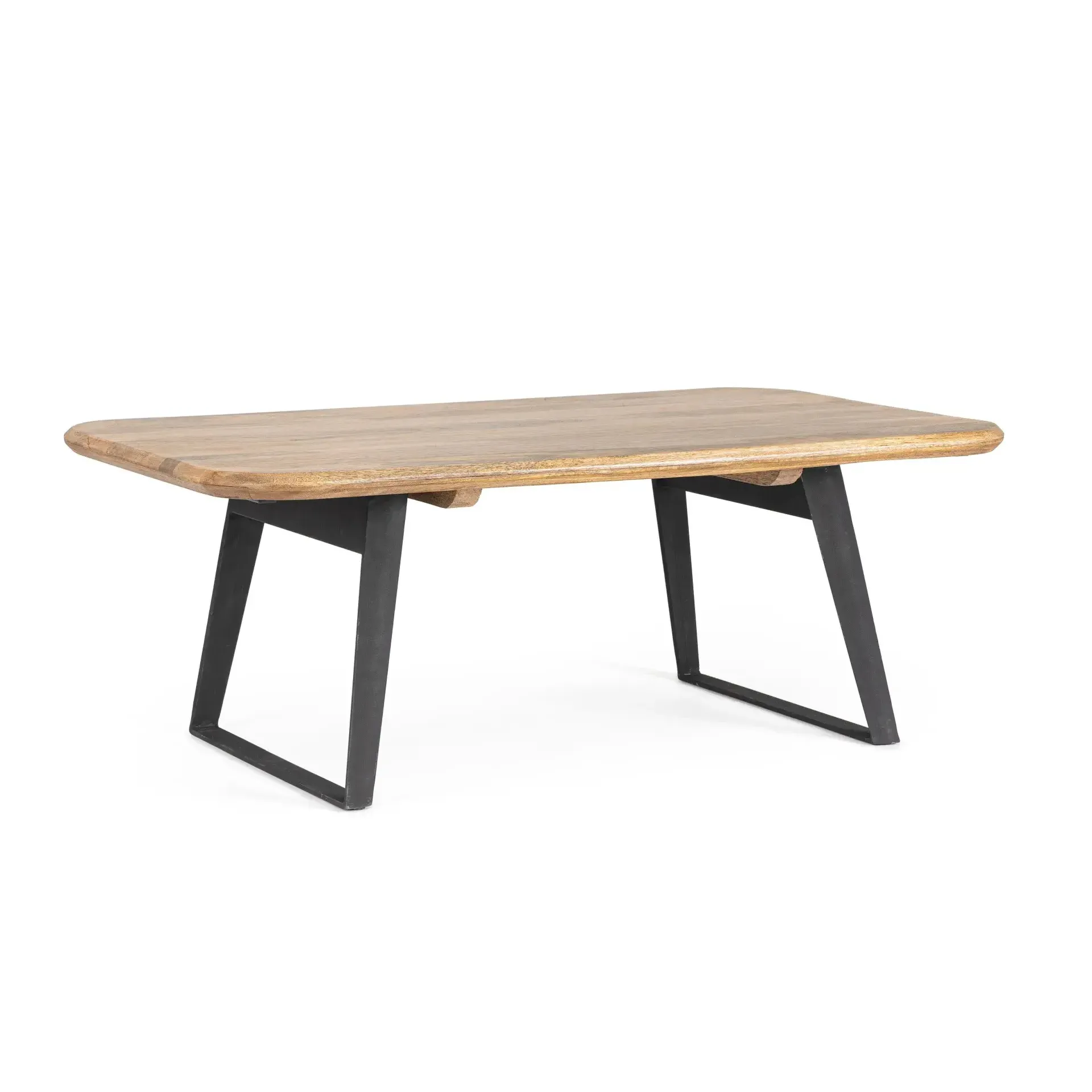 Stolik kawowy NASHIK Bizzotto naturalny drewno + stal 118x70x45