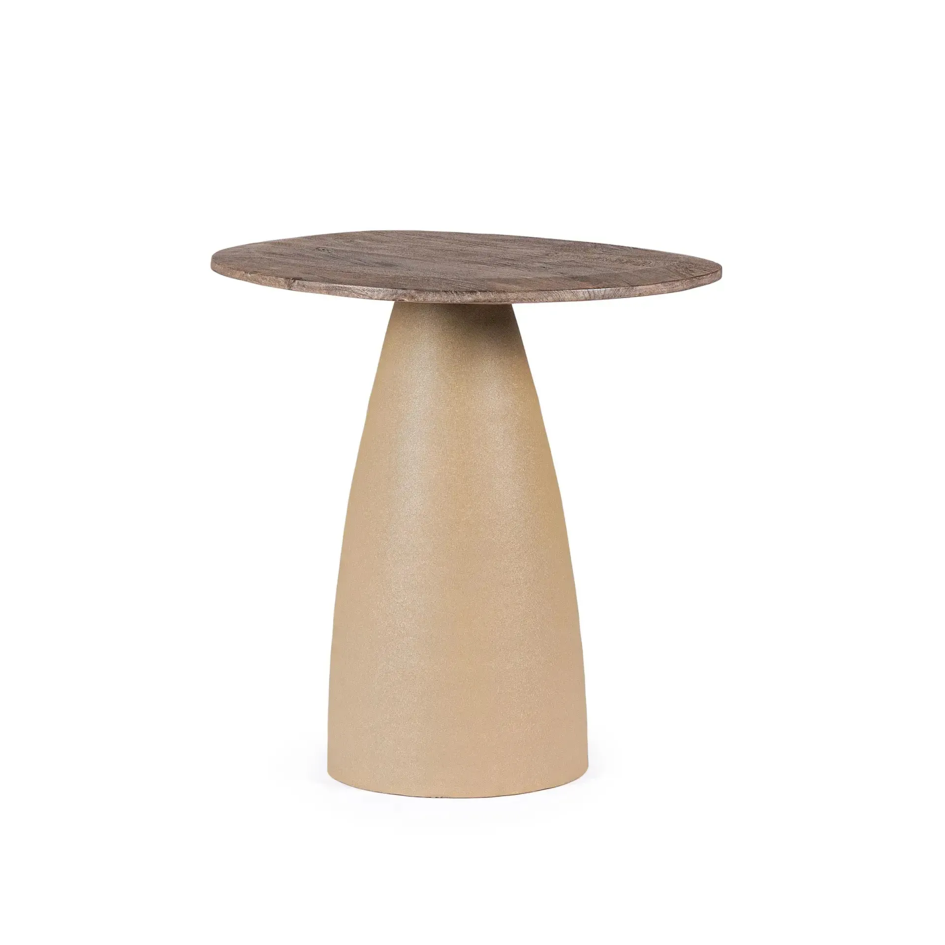 Stolik kawowy STANLEY Bizzotto naturalny drewno + stal 50x43x50