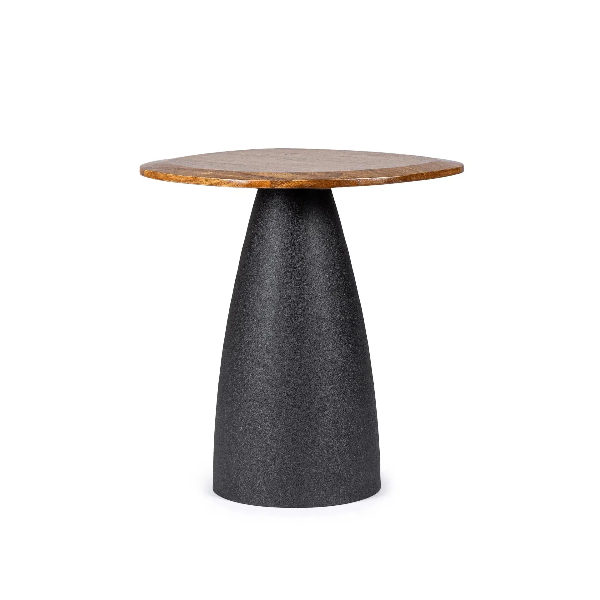 Stolik kawowy STANLEY Bizzotto czarny drewno + stal 50x43x50