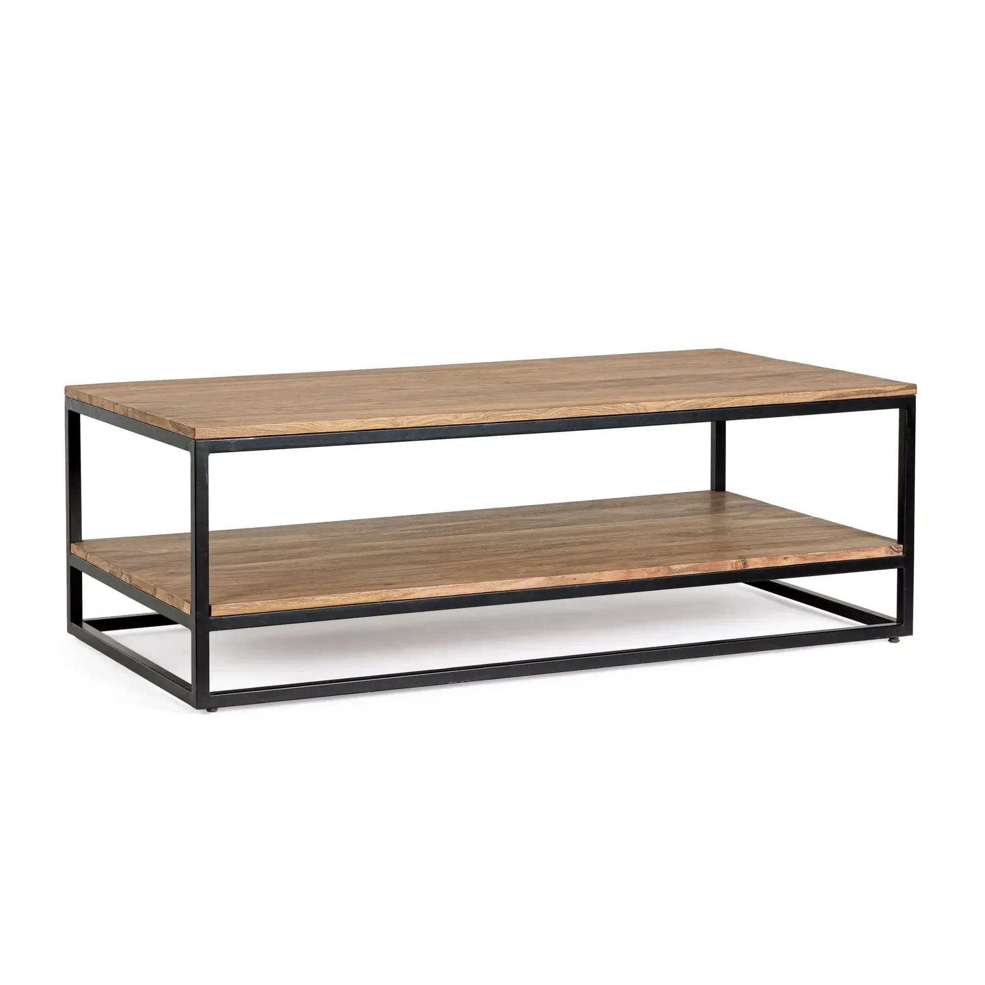 Stolik kawowy NARTAN Bizzotto naturalny drewno + stal 118x60x40