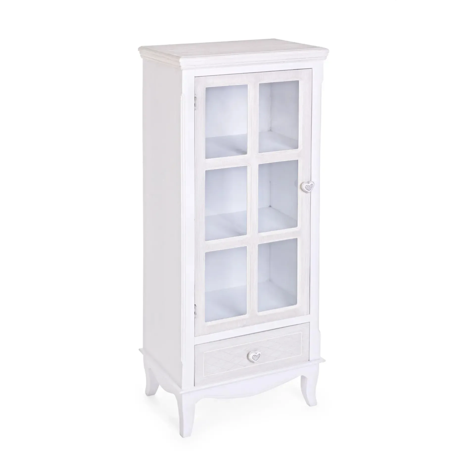 Witryna CHARLENE Bizzotto biała MDF 48x32x120.5