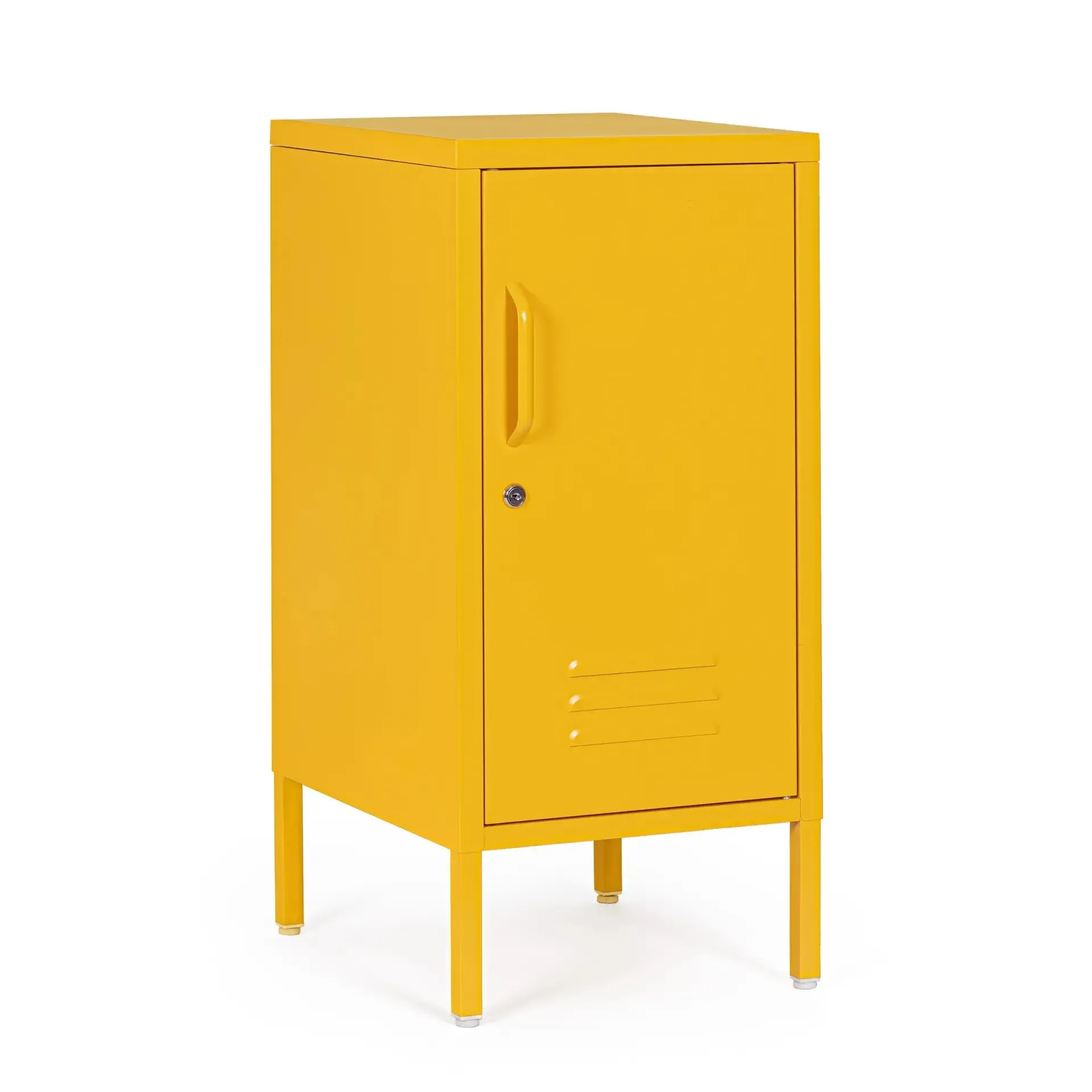 Szafka nocna CAMBRIDGE Bizzotto żółta stalowa 40x35x76